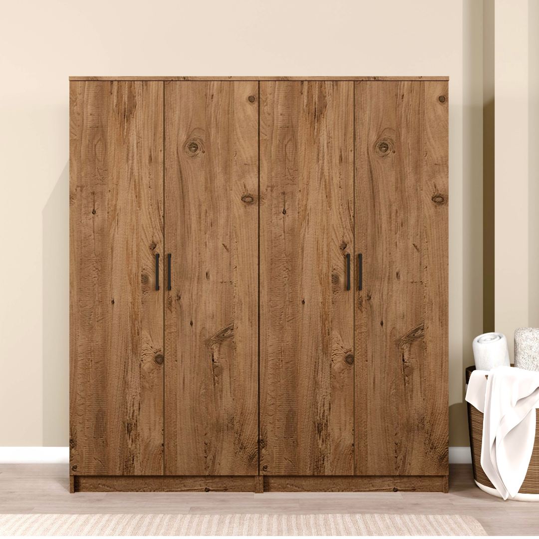 Dulap Hanah Home, PAL melaminat, 160 x 51.8 x 180 cm, atlantic pine, 350MWD1144 — imaginea 2