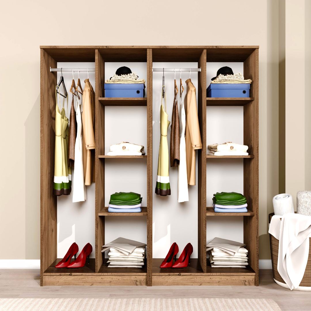 Dulap Hanah Home, PAL melaminat, 160 x 51.8 x 180 cm, atlantic pine, 350MWD1144 — imaginea 3