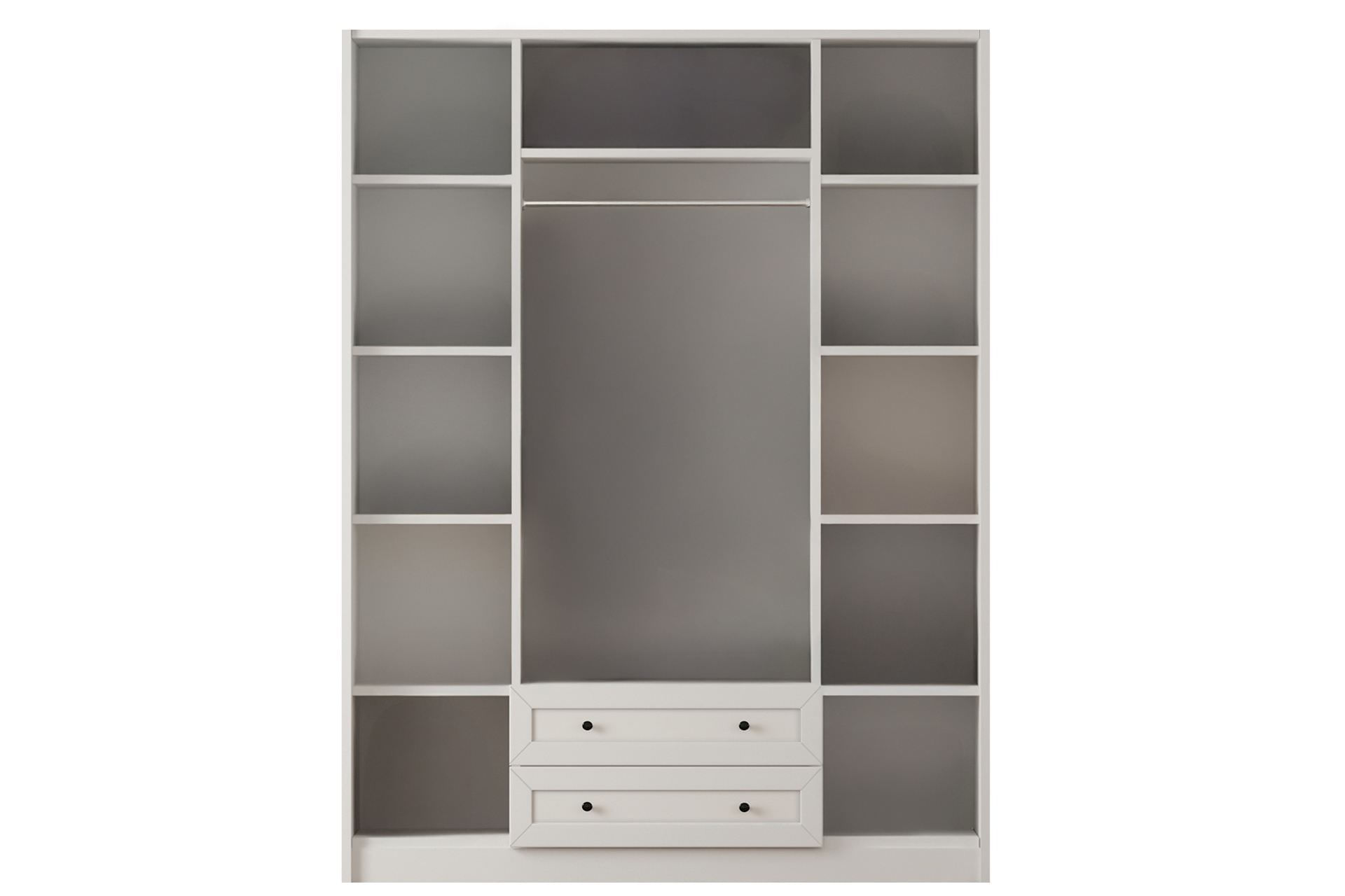 Dulap Hanah Home, PAL melaminat, 140 x 52 x 210 cm, alb mat, 167RAB1169 — imaginea 2