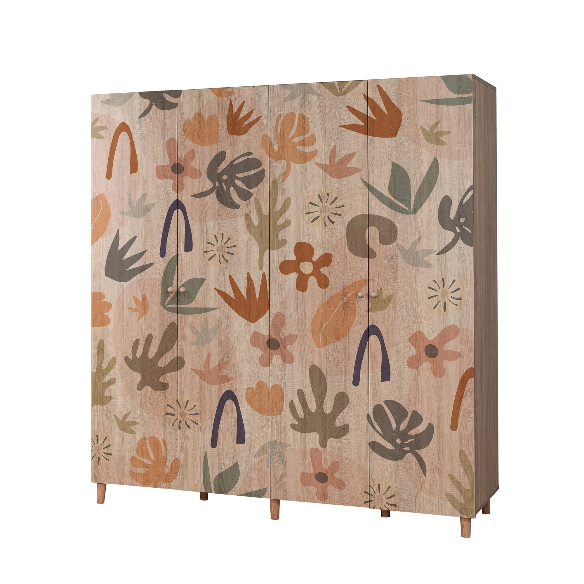 Dulap Hanah Home, PAL melaminat, 180 x 52 x 192 cm, stejar sonoma, lemn masiv, 869VEL8687 — imaginea 2