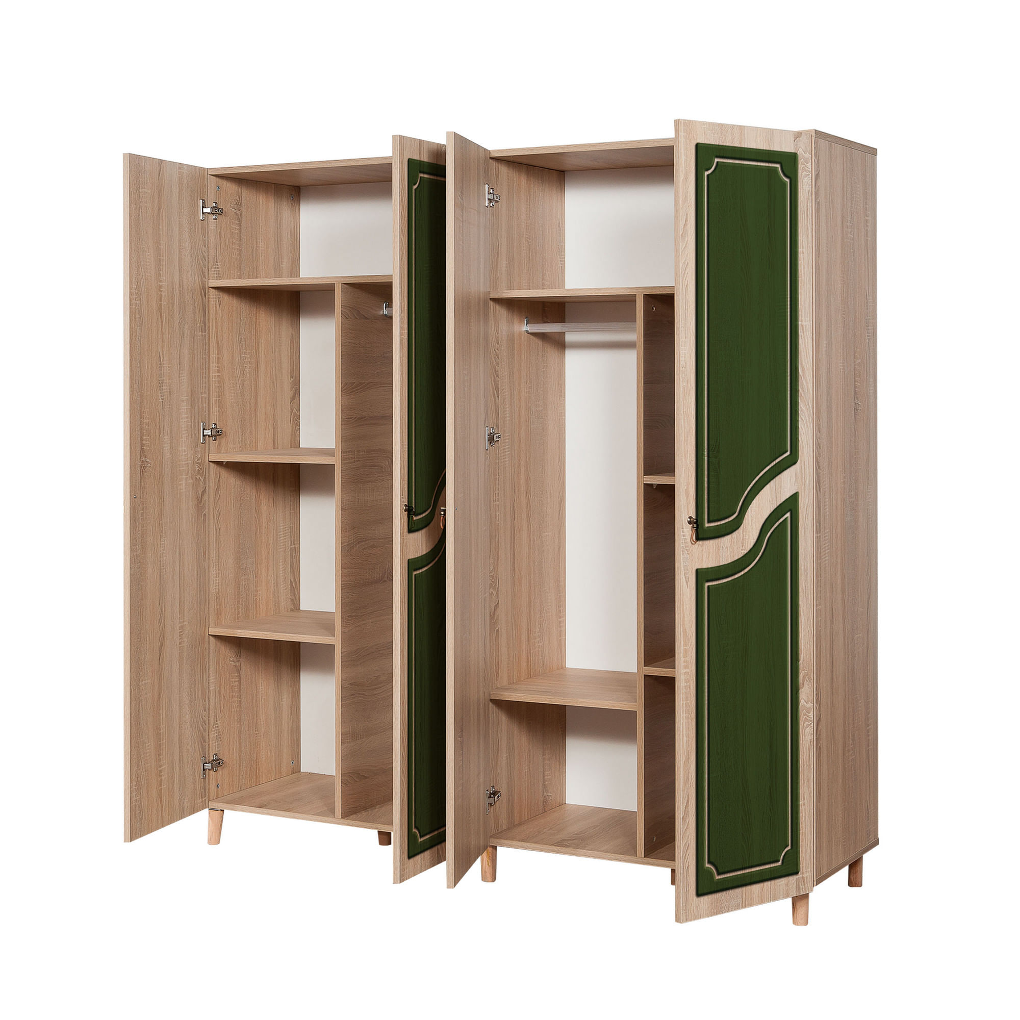 Dulap Hanah Home, PAL melaminat, 180 x 52 x 192 cm, stejar sonoma, 863SPH4229 — imaginea 4