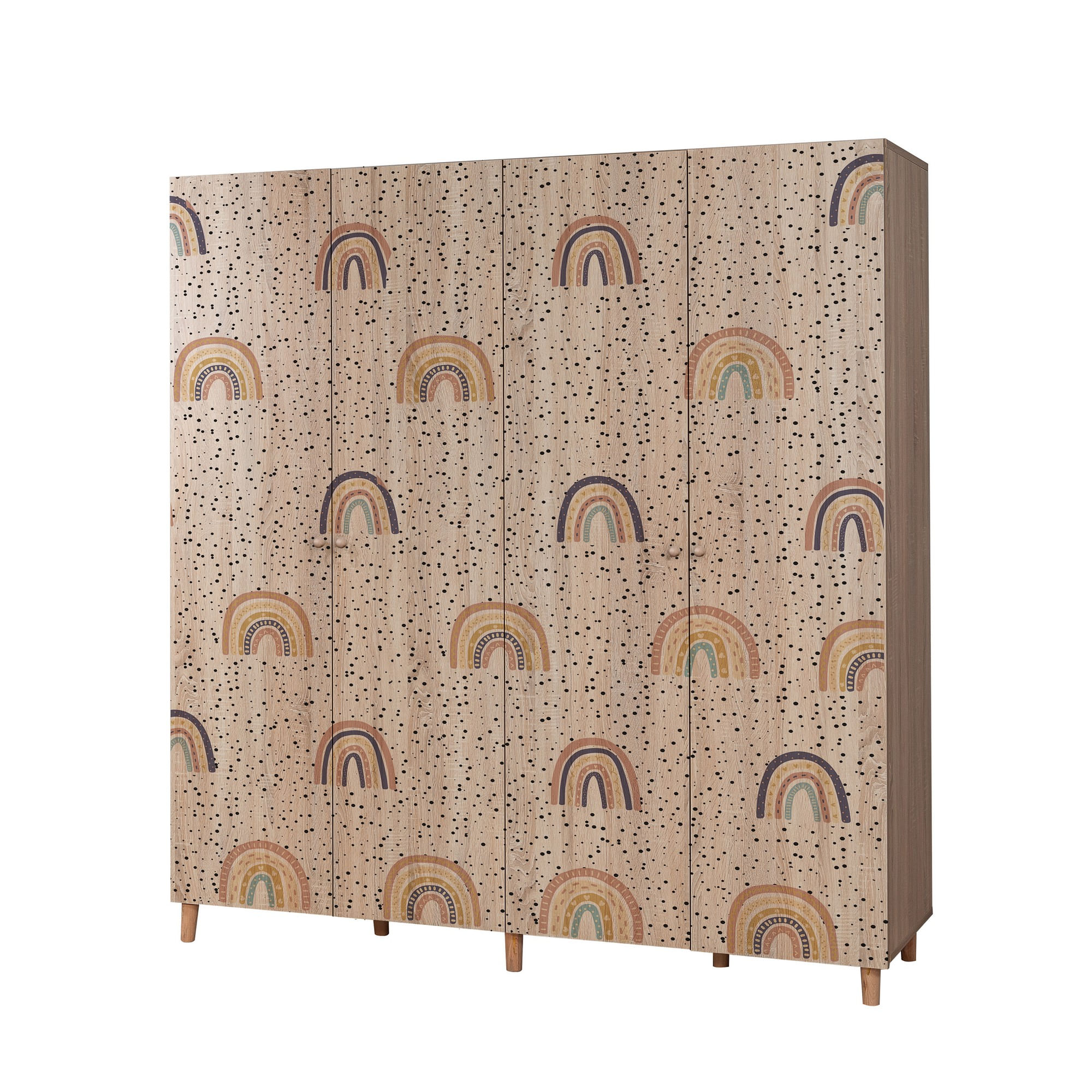 Dulap Hanah Home, PAL melaminat, 180 x 52 x 192 cm, stejar sonoma, lemn masiv, 869VEL8691 — imaginea 5