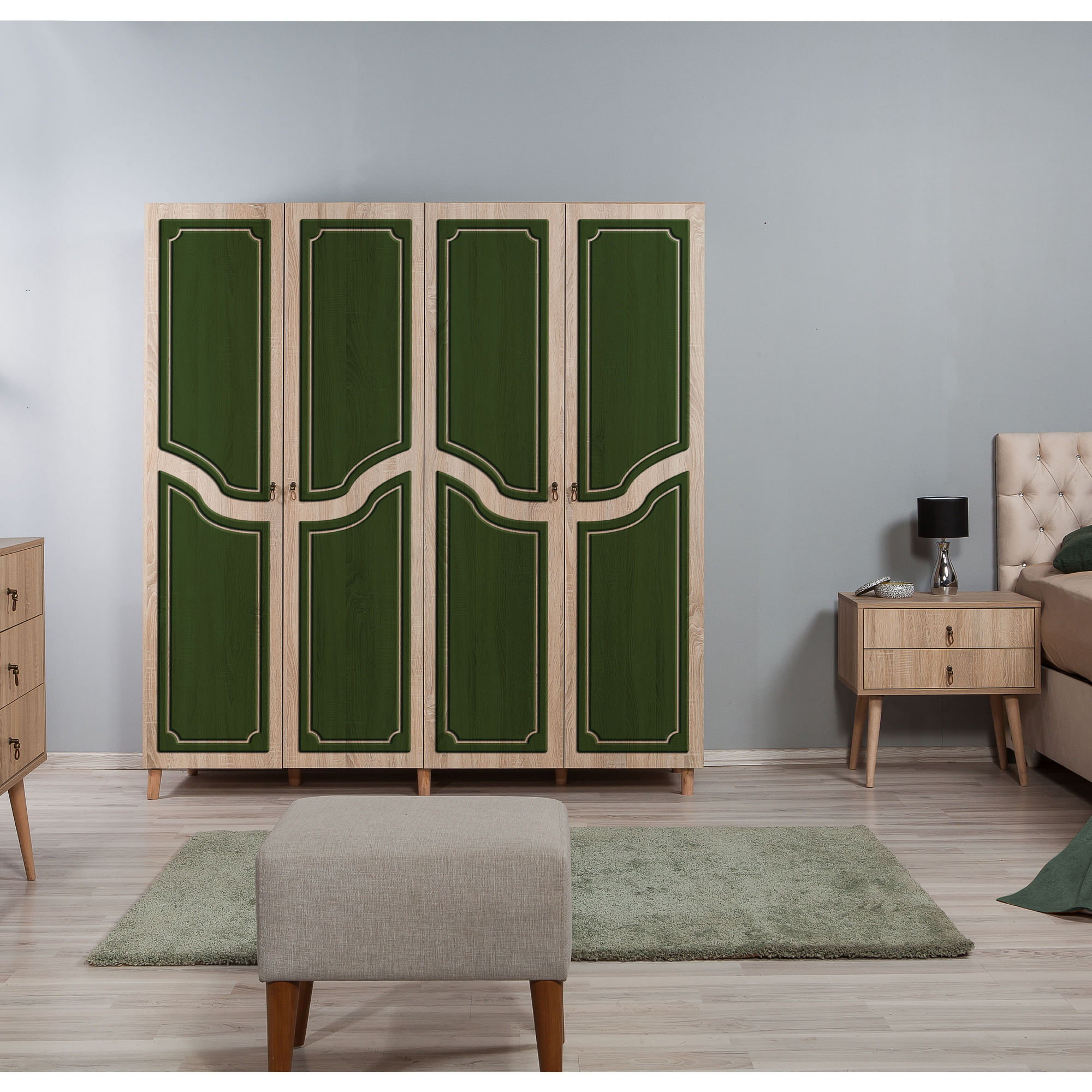 Dulap Hanah Home, PAL melaminat, 180 x 52 x 192 cm, stejar sonoma, 863SPH4229 — imaginea 7