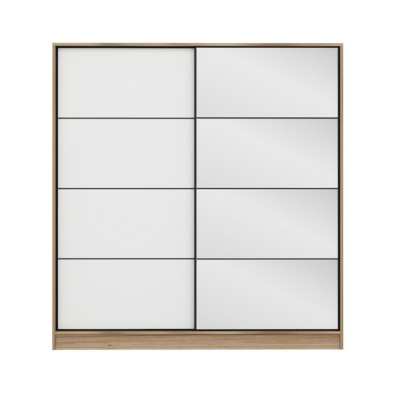 Dulap Hanah Home, PAL melaminat, 180 x 52 x 190 cm, dore/alb, 506MNR2631 — imaginea 6