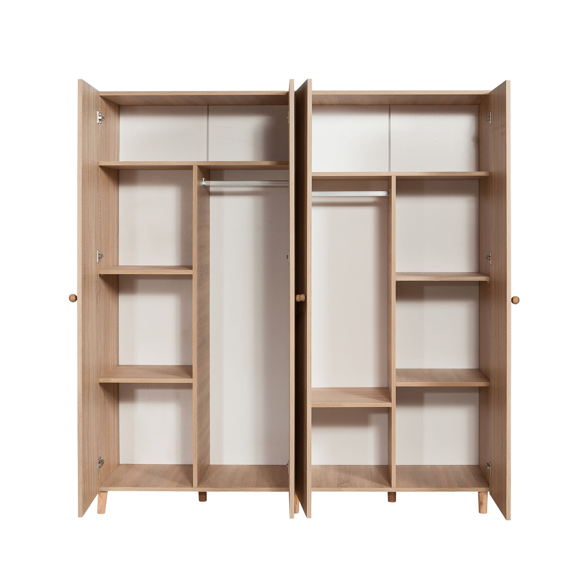 Dulap Hanah Home, PAL melaminat, 180 x 52 x 192 cm, stejar sonoma, lemn masiv, 869VEL8689 — imaginea 3