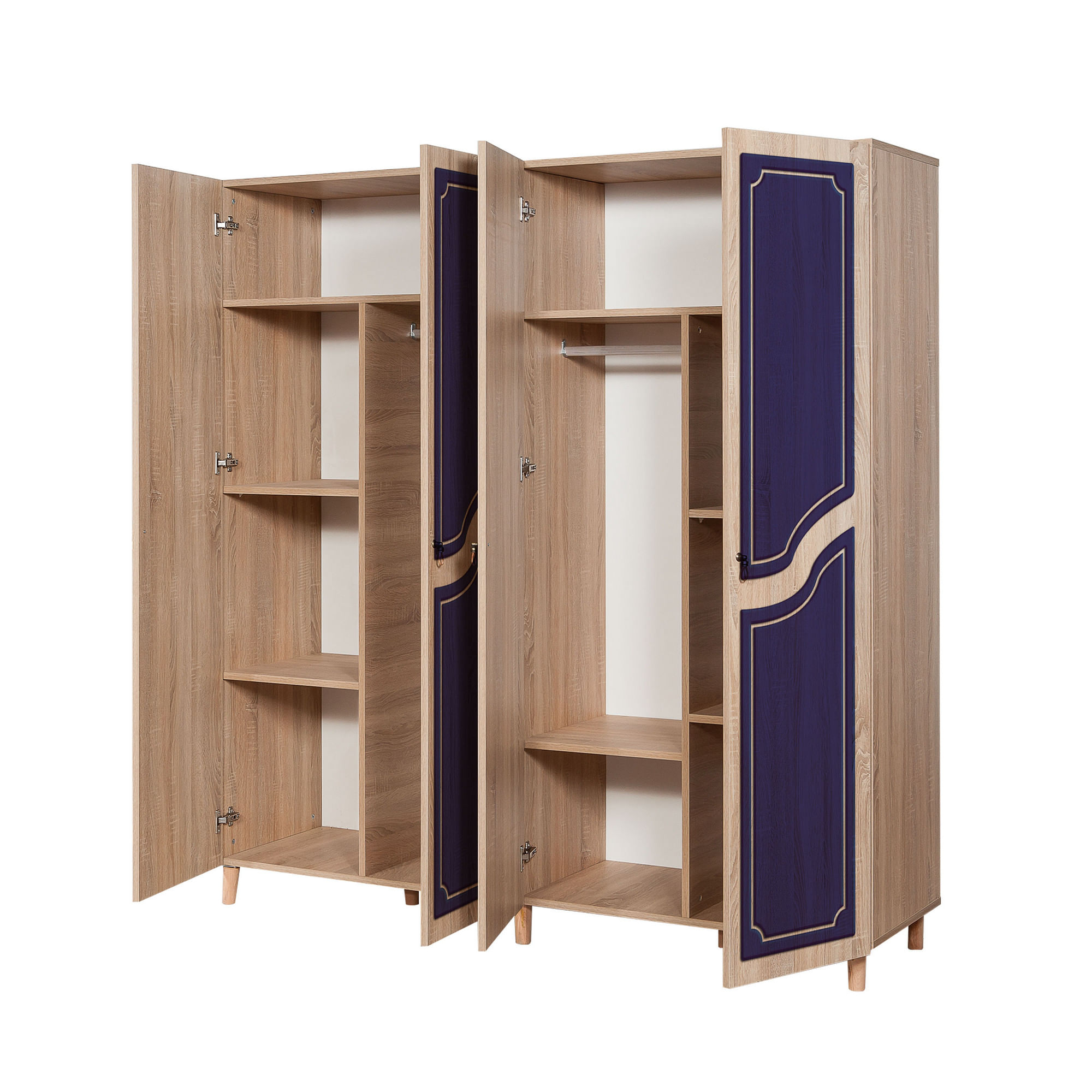 Dulap Hanah Home, PAL melaminat, 180 x 52 x 192 cm, stejar sonoma, 863SPH4226 — imaginea 4