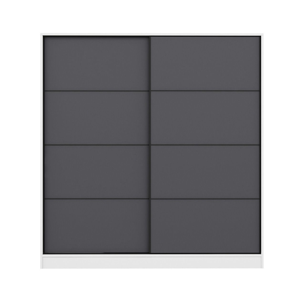 Dulap Hanah Home, PAL melaminat, 180 x 52 x 210 cm, alb/antracit, 506MNR2520 — imaginea 8