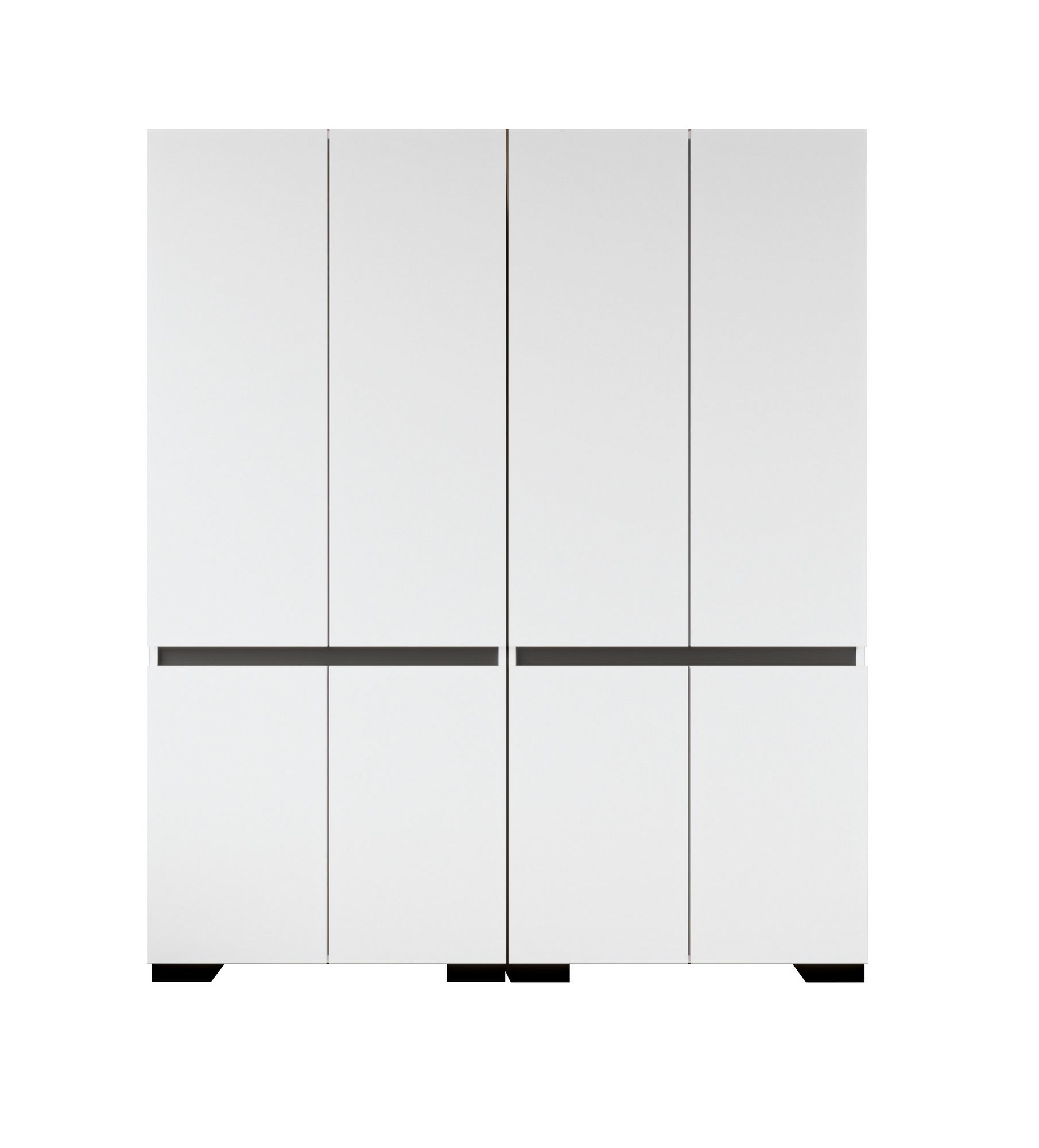Dulap Hanah Home, PAL melaminat, 180 x 52 x 210 cm, alb/antracit, 469ORN1127 — imaginea 5