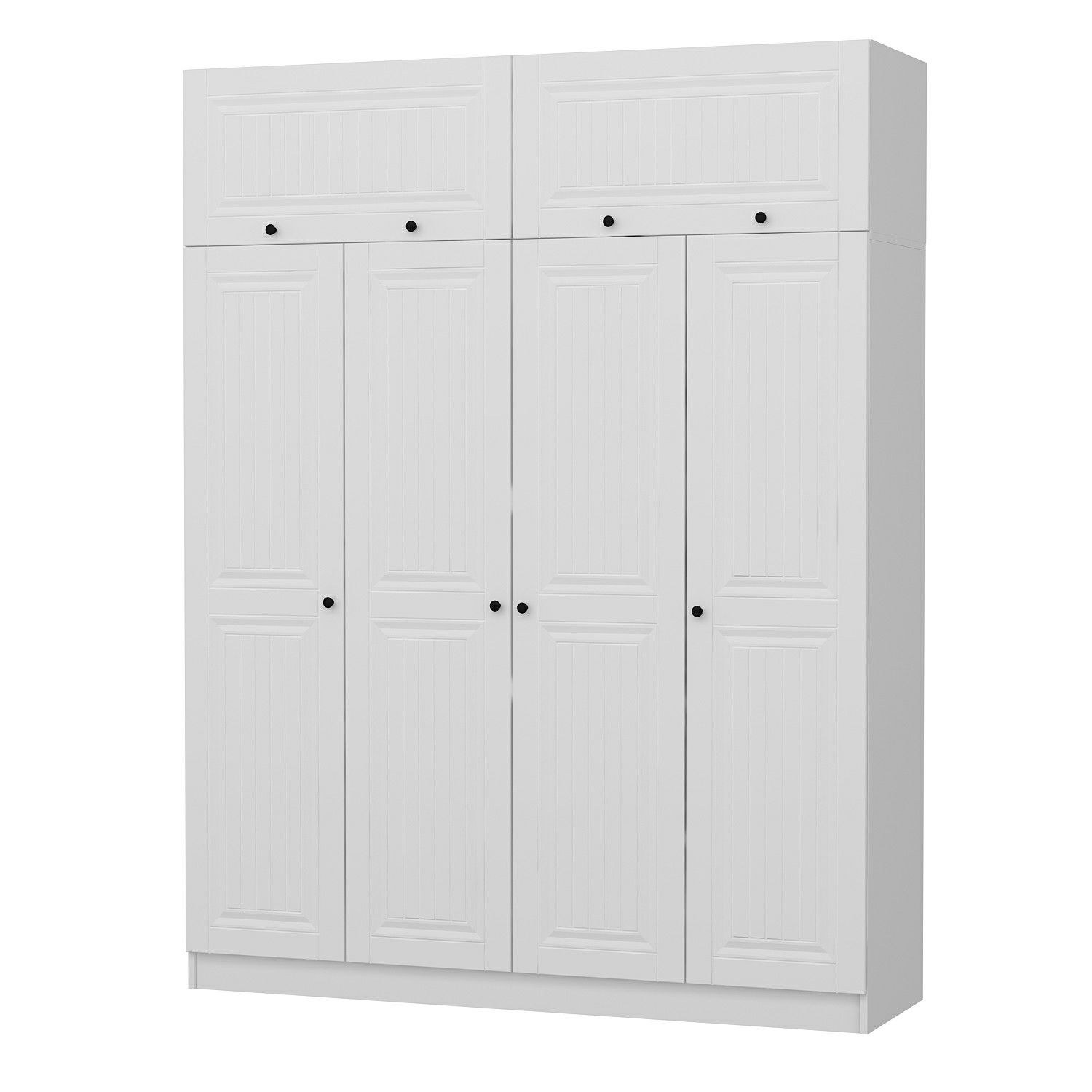 Dulap Hanah Home, PAL melaminat, 180 x 52 x 210 cm, alb, 506MNR2680 — imaginea 5