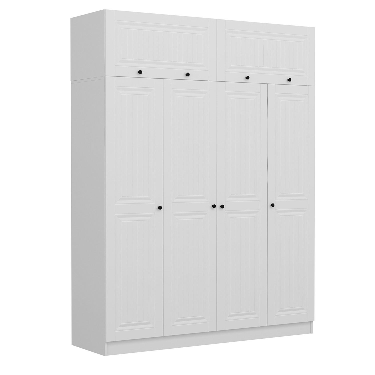 Dulap Hanah Home, PAL melaminat, 180 x 52 x 210 cm, alb, 506MNR2680 — imaginea 7