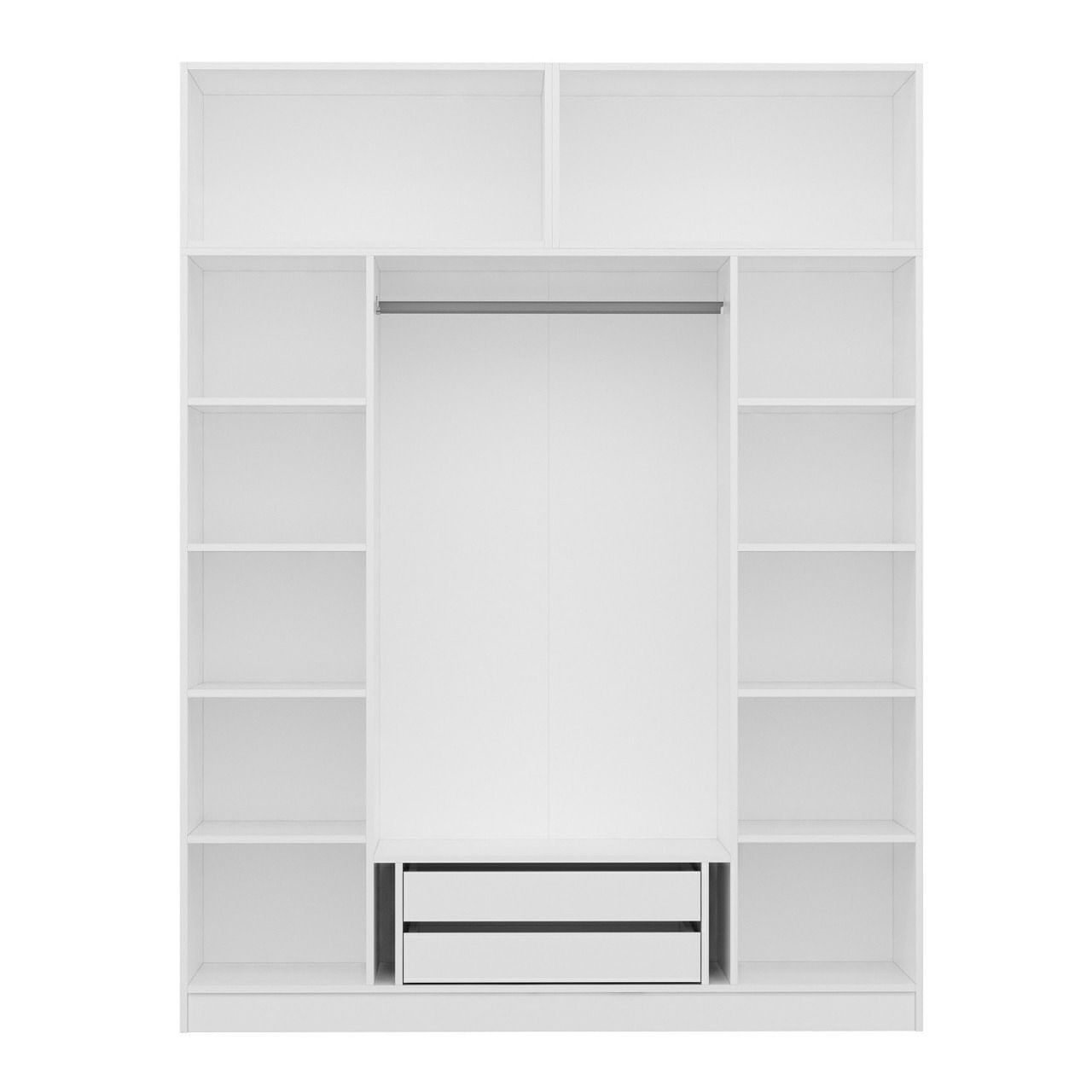Dulap Hanah Home, PAL melaminat, 180 x 52 x 255 cm, alb, 506MNR2674 — imaginea 2