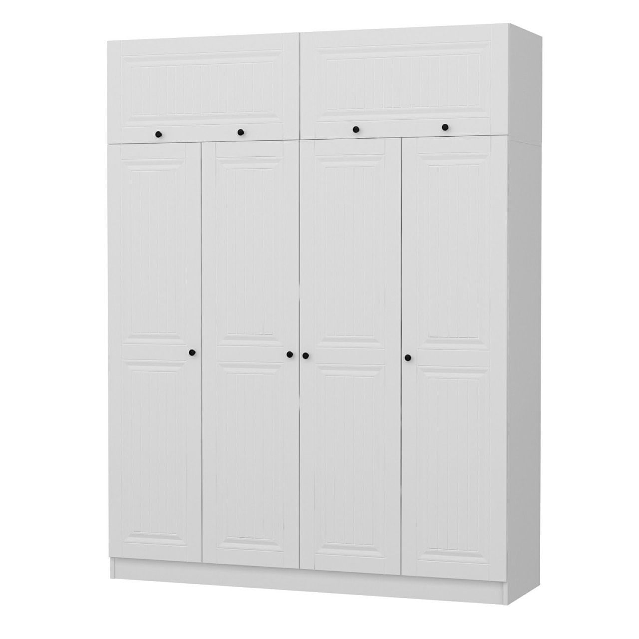 Dulap Hanah Home, PAL melaminat, 180 x 52 x 255 cm, alb, 506MNR2674 — imaginea 5