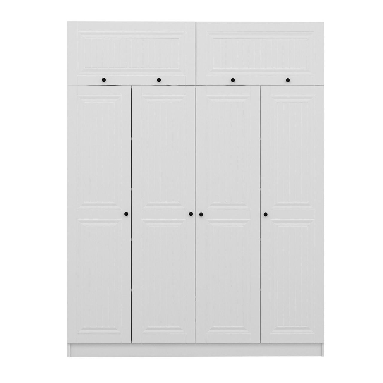 Dulap Hanah Home, PAL melaminat, 180 x 52 x 255 cm, alb, 506MNR2674 — imaginea 6
