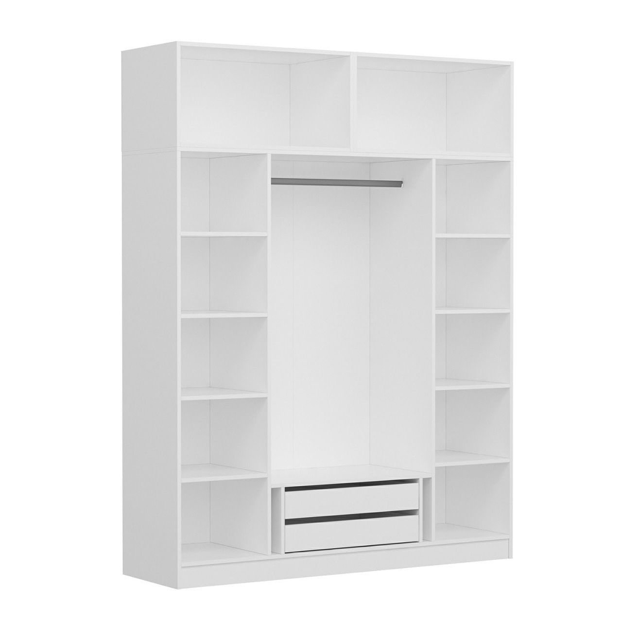 Dulap Hanah Home, PAL melaminat, 180 x 52 x 255 cm, alb, 506MNR2674 — imaginea 7