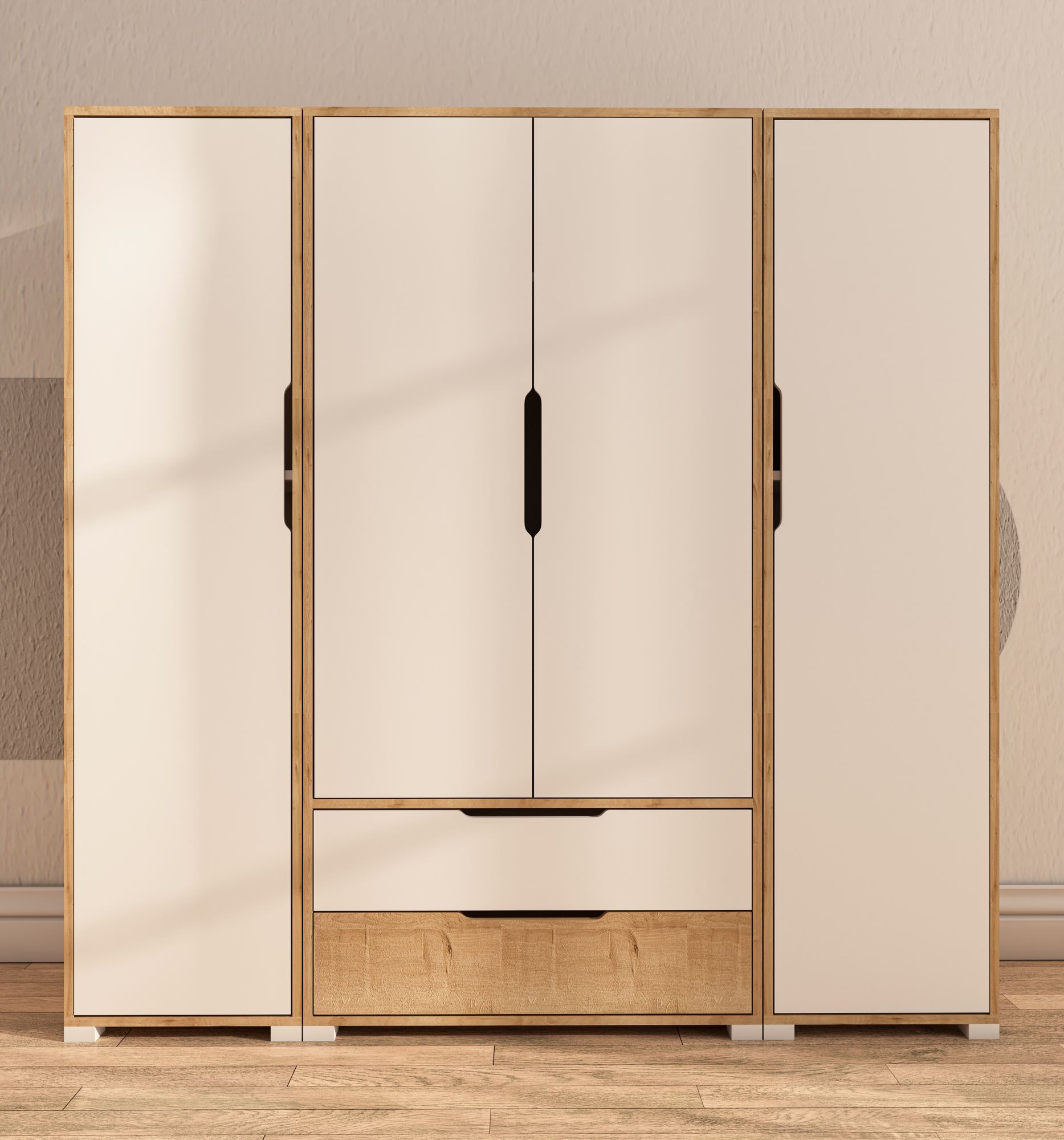 Dulap Hanah Home, PAL melaminat, 184 x 45 x 183 cm, alb, 469ORN1128 — imaginea 7