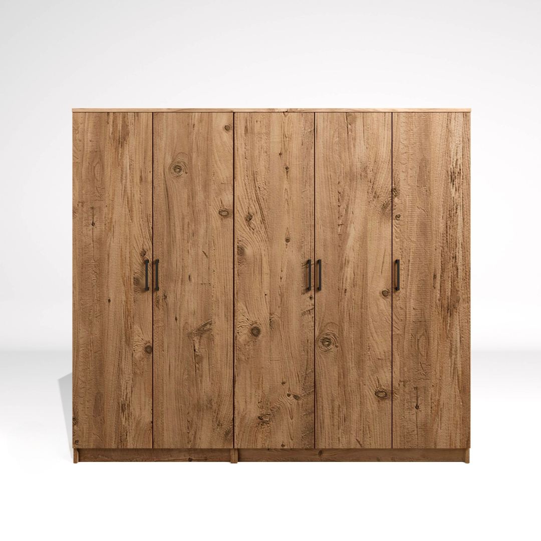 Dulap Hanah Home, PAL melaminat, 200 x 51.8 x 180 cm, atlantic pine, 350MWD1148 — imaginea 5