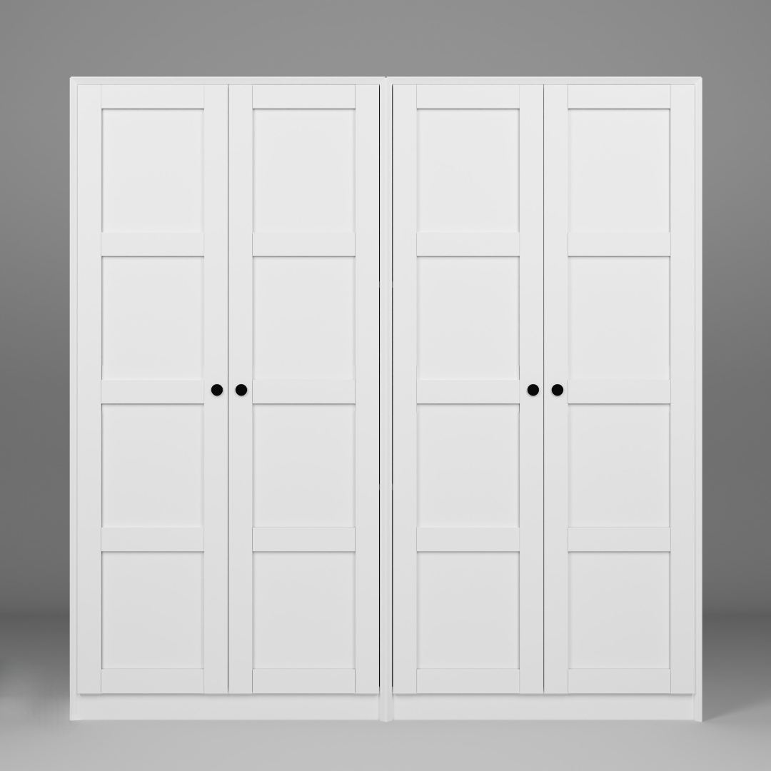 Dulap Hanah Home, PAL melaminat, 188 x 60 x 190 cm, alb, 350MWD1151 — imaginea 2