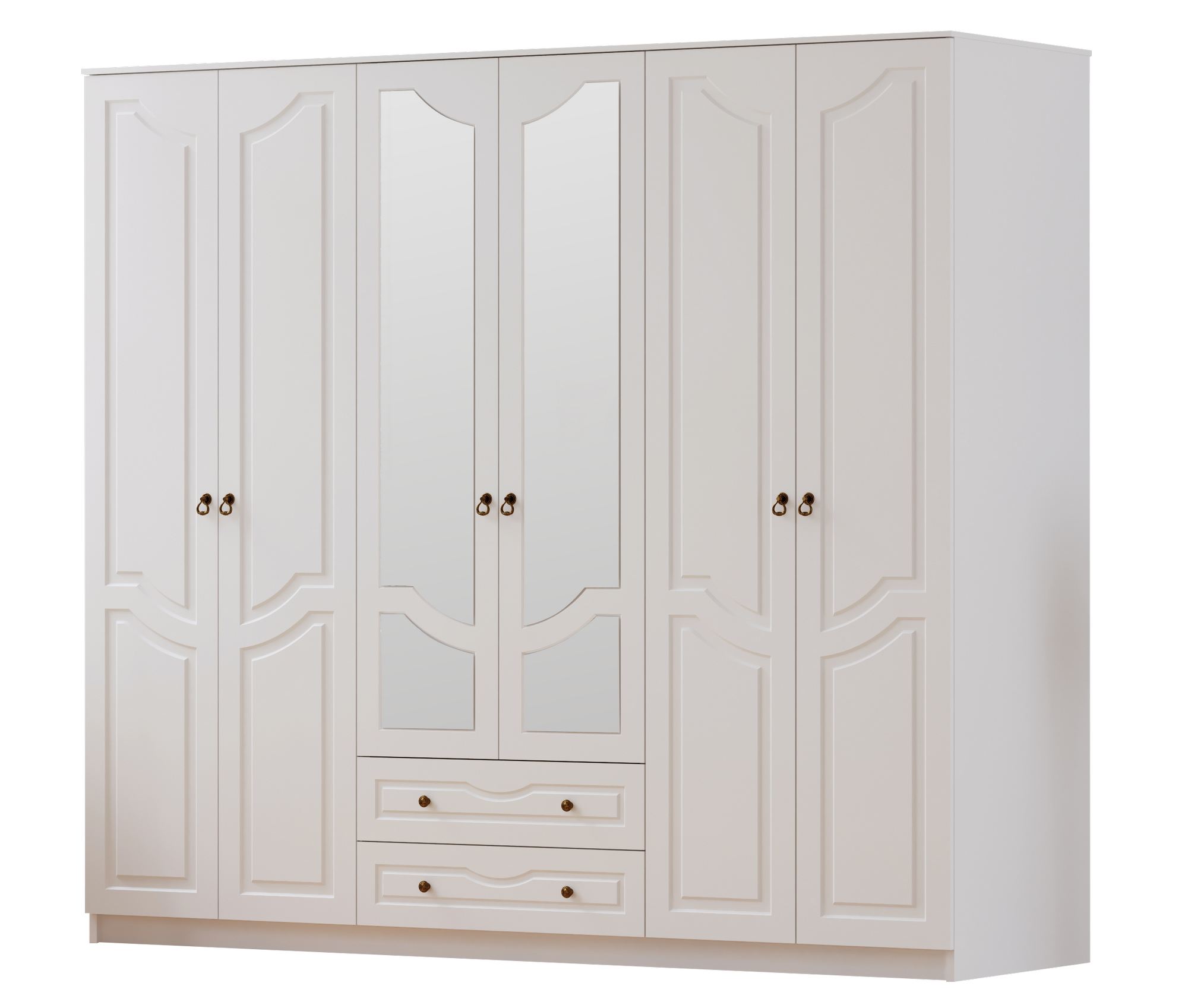 Dulap Hanah Home, PAL melaminat, 210 x 52 x 210 cm, alb mat, 167RAB1190 — imaginea 4