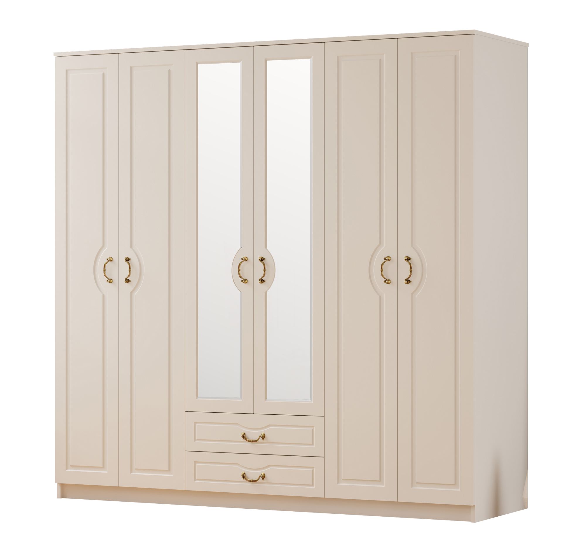 Dulap Hanah Home, PAL melaminat, 210 x 52 x 210 cm, alb mat, 167RAB1203 — imaginea 3