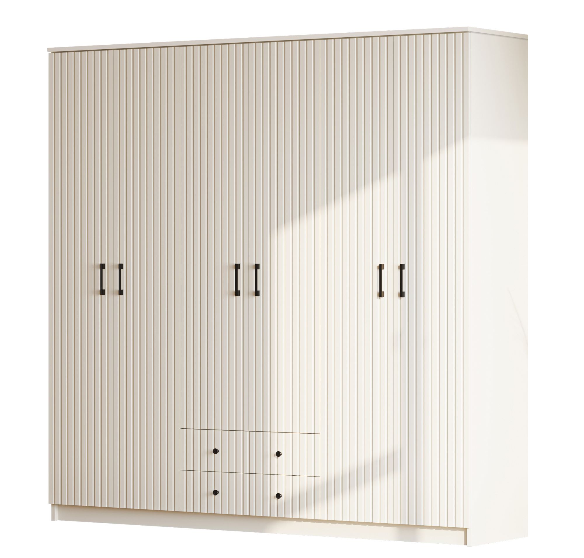 Dulap Hanah Home, PAL melaminat, 210 x 52 x 210 cm, alb mat, 167RAB1191 — imaginea 5