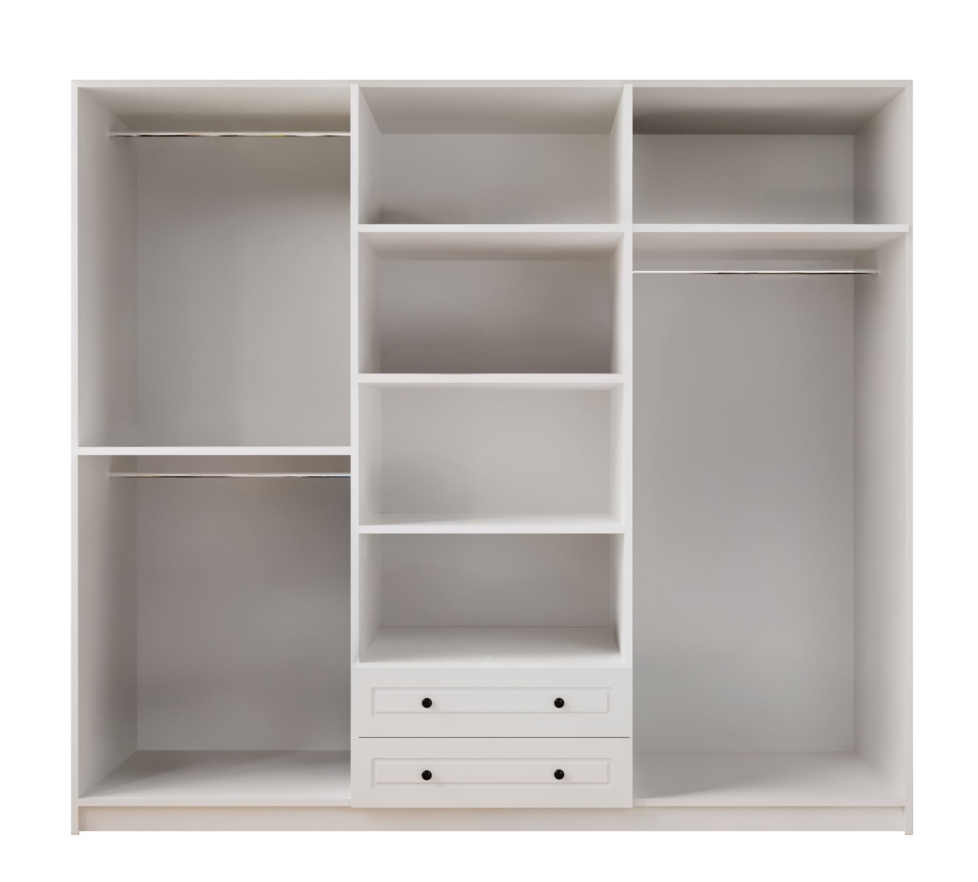 Dulap Hanah Home, PAL melaminat, 210 x 52 x 240 cm, alb mat, 167RAB1214 — imaginea 2