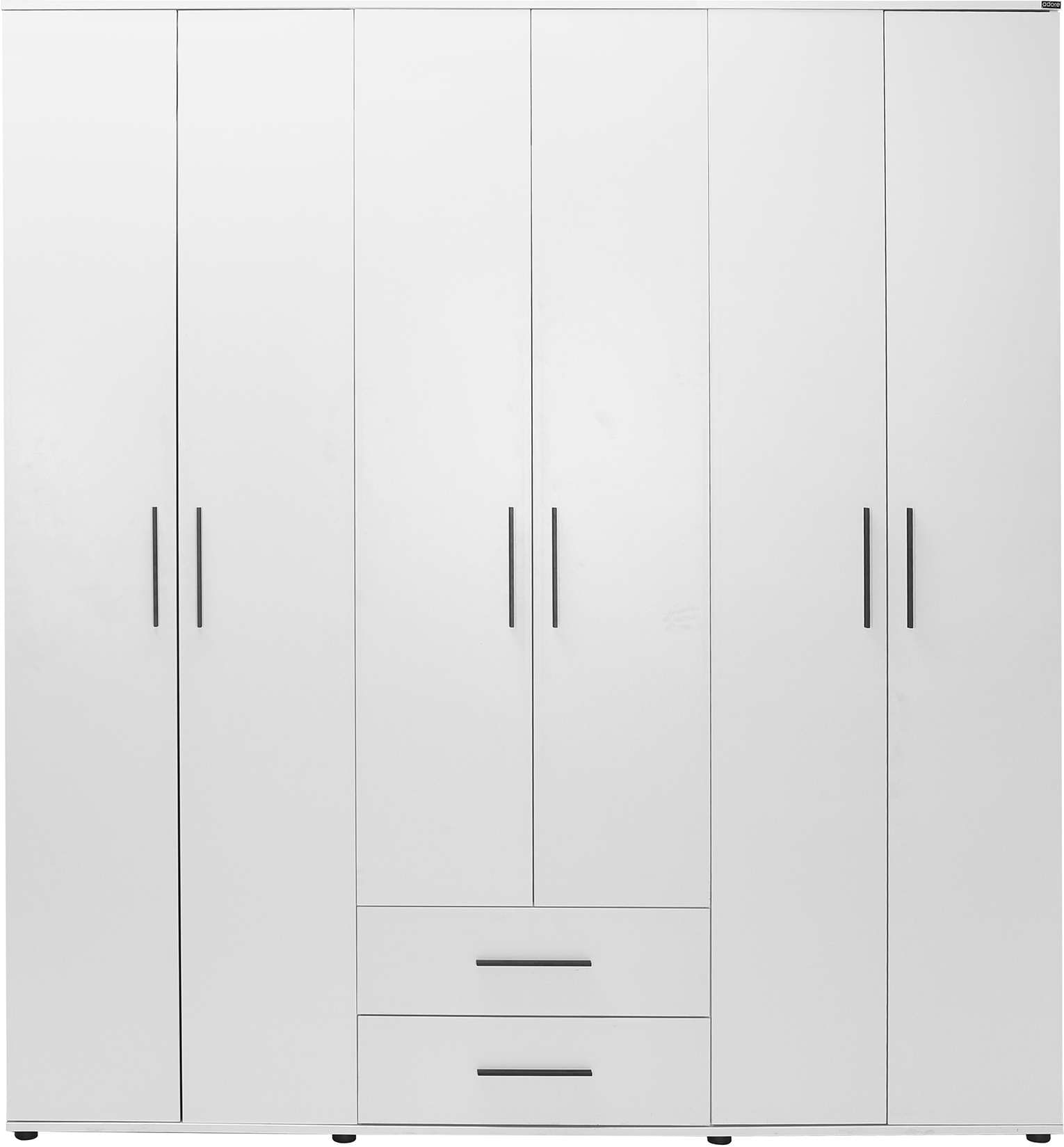 Dulap Hanah Home, PAL melaminat, 213 x 52 x 206 cm, alb, 479ADR1906 — imaginea 4