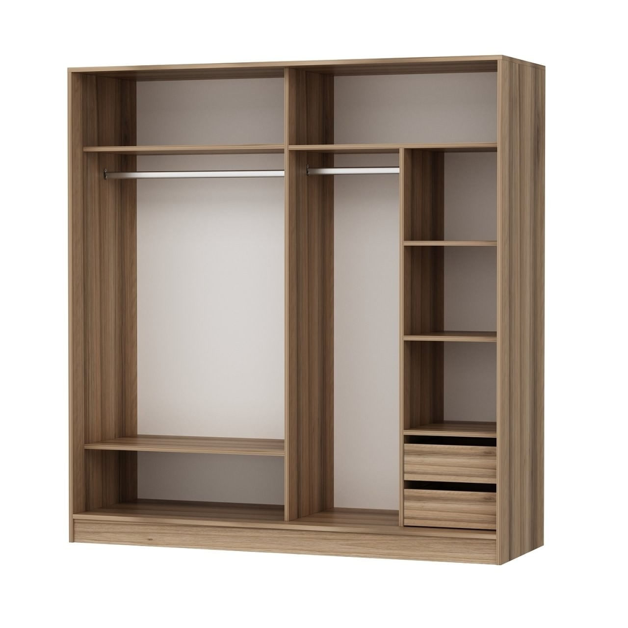 Dulap Hanah Home, PAL melaminat, 220 x 60 x 210 cm, dore, 506MNR2557 — imaginea 2