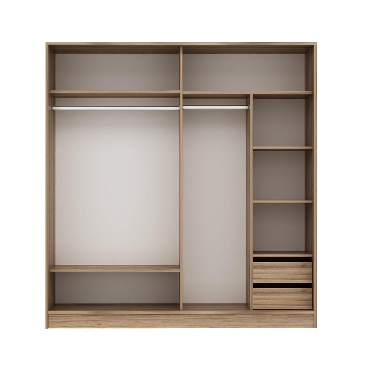 Dulap Hanah Home, PAL melaminat, 220 x 60 x 210 cm, dore, 506MNR2557 — imaginea 3