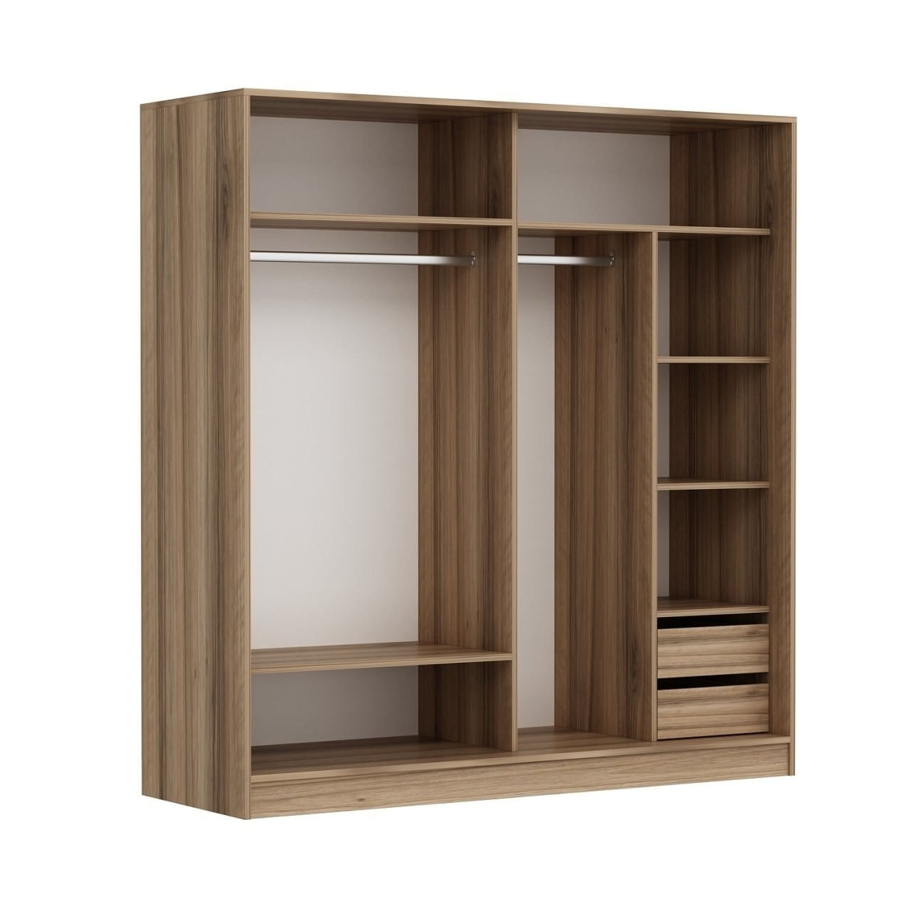 Dulap Hanah Home, PAL melaminat, 220 x 60 x 210 cm, dore, 506MNR2557 — imaginea 5