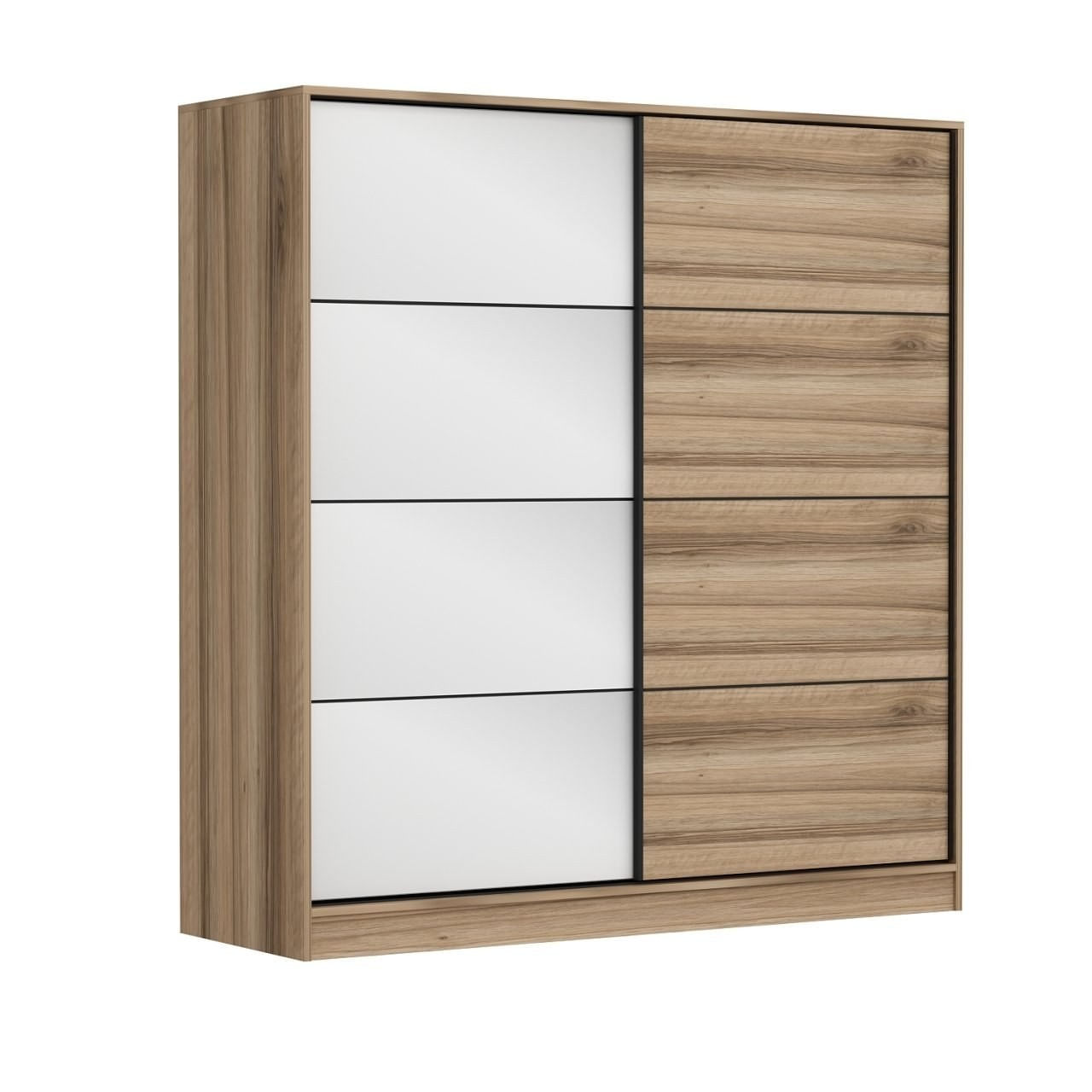 Dulap Hanah Home, PAL melaminat, 220 x 60 x 210 cm, dore, 506MNR2557 — imaginea 7
