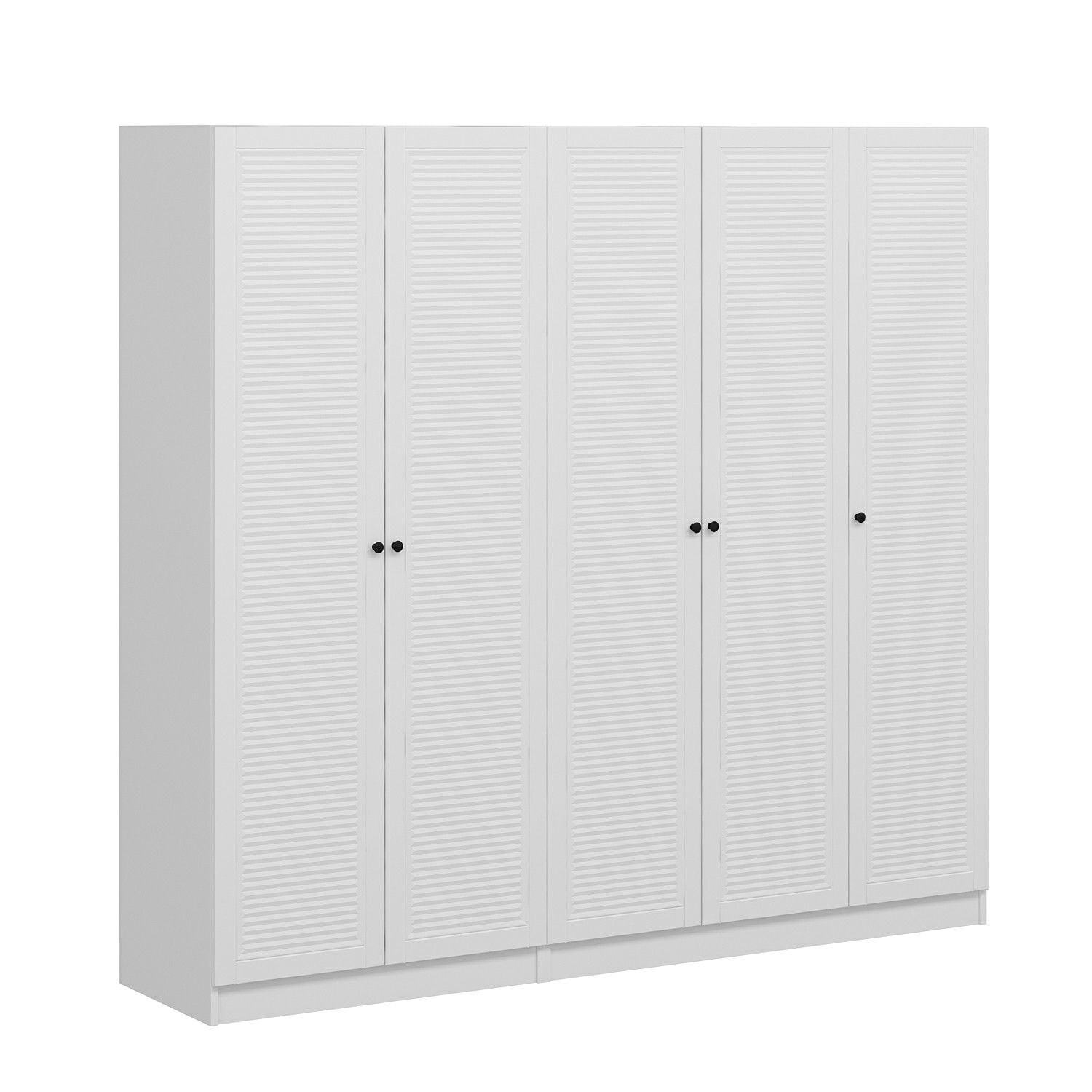 Dulap Hanah Home, PAL melaminat, 225 x 52 x 190 cm, alb, 506MNR2609 — imaginea 7
