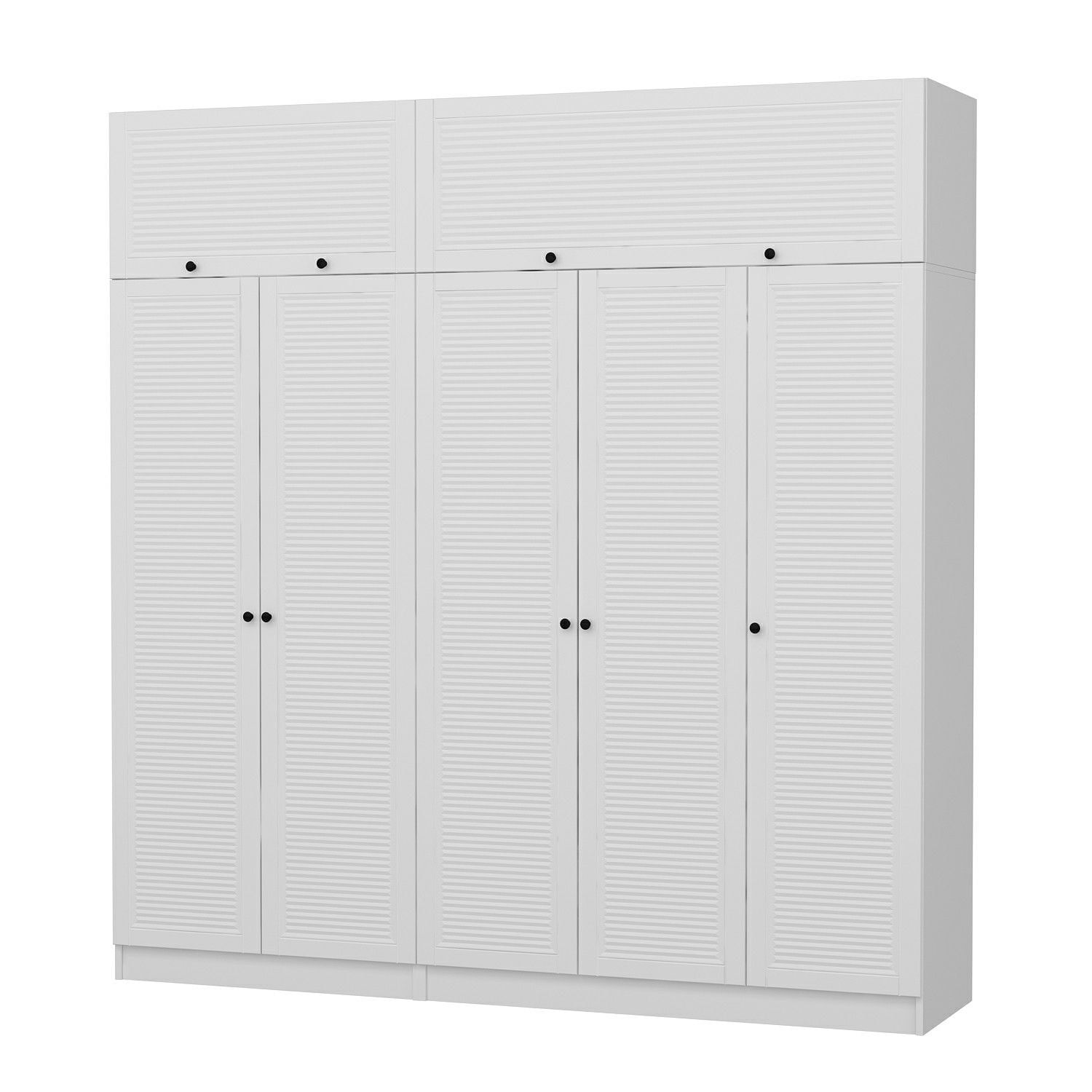 Dulap Hanah Home, PAL melaminat, 225 x 52 x 190 cm, alb, 506MNR2810 — imaginea 4