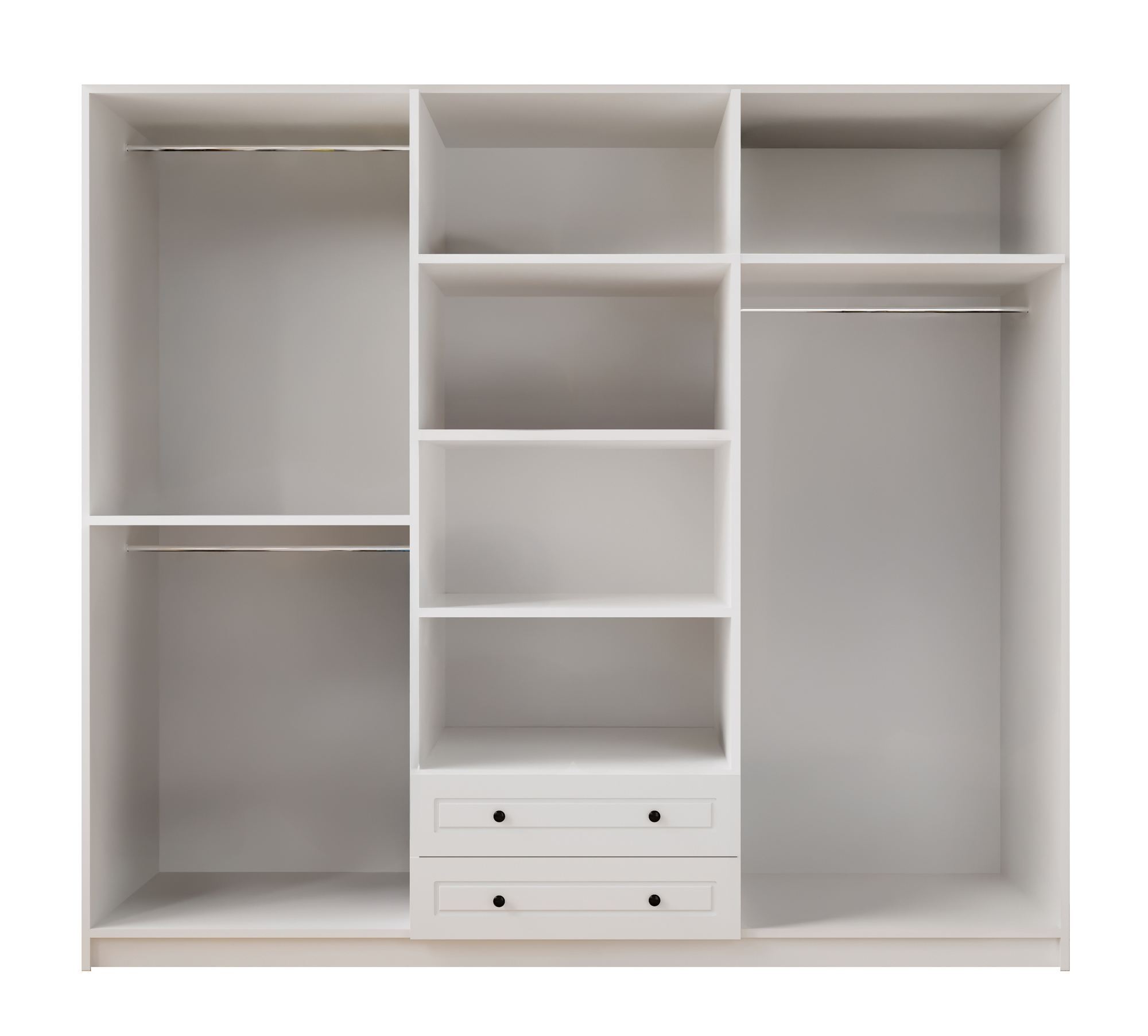Dulap Hanah Home, PAL melaminat, 210 x 52 x 210 cm, alb mat, 167RAB1213 — imaginea 3