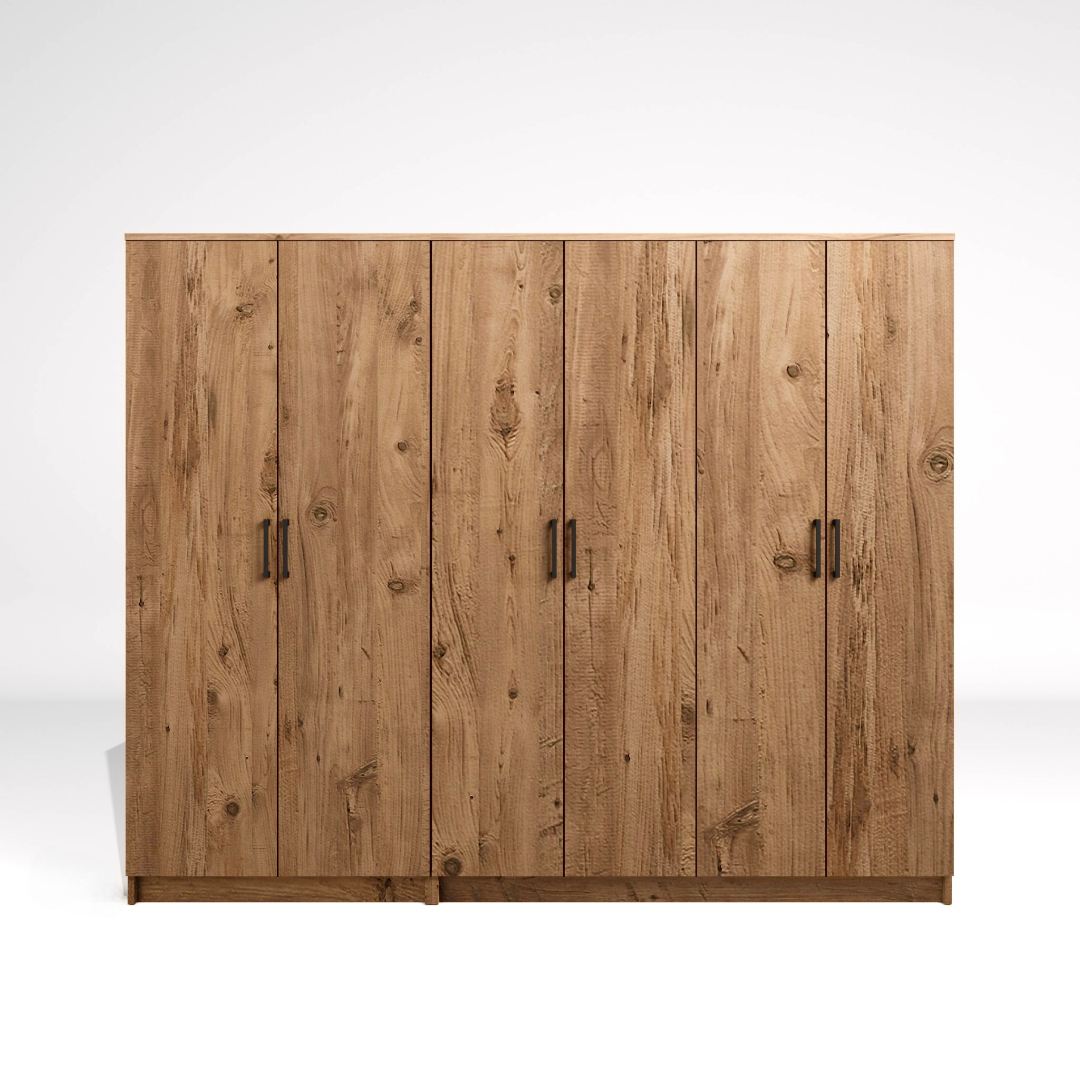 Dulap Hanah Home, PAL melaminat, 220 x 51.8 x 180 cm, atlantic pine, 350MWD1150 — imaginea 4