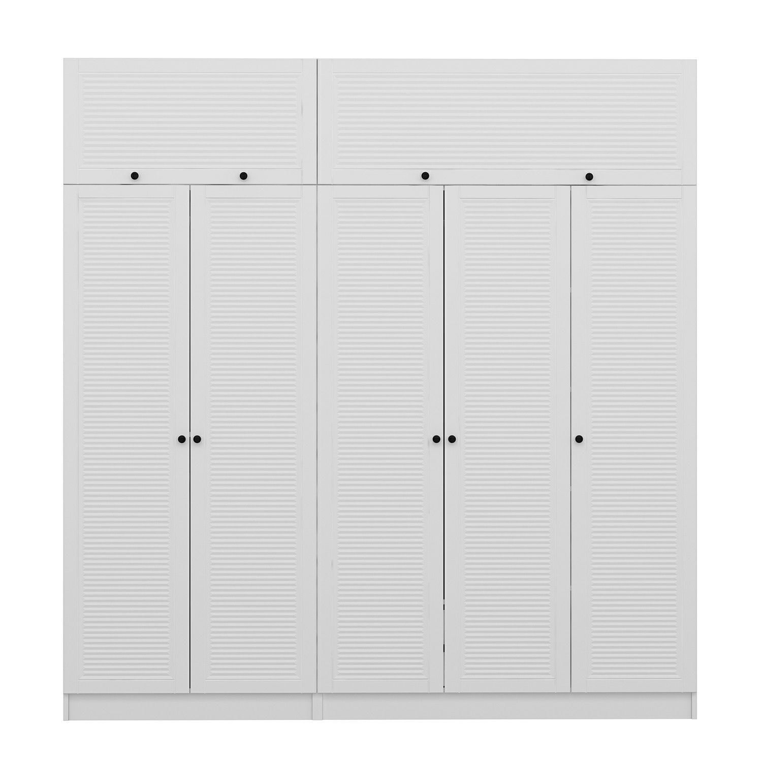 Dulap Hanah Home, PAL melaminat, 225 x 52 x 210 cm, alb, 506MNR2811 — imaginea 5