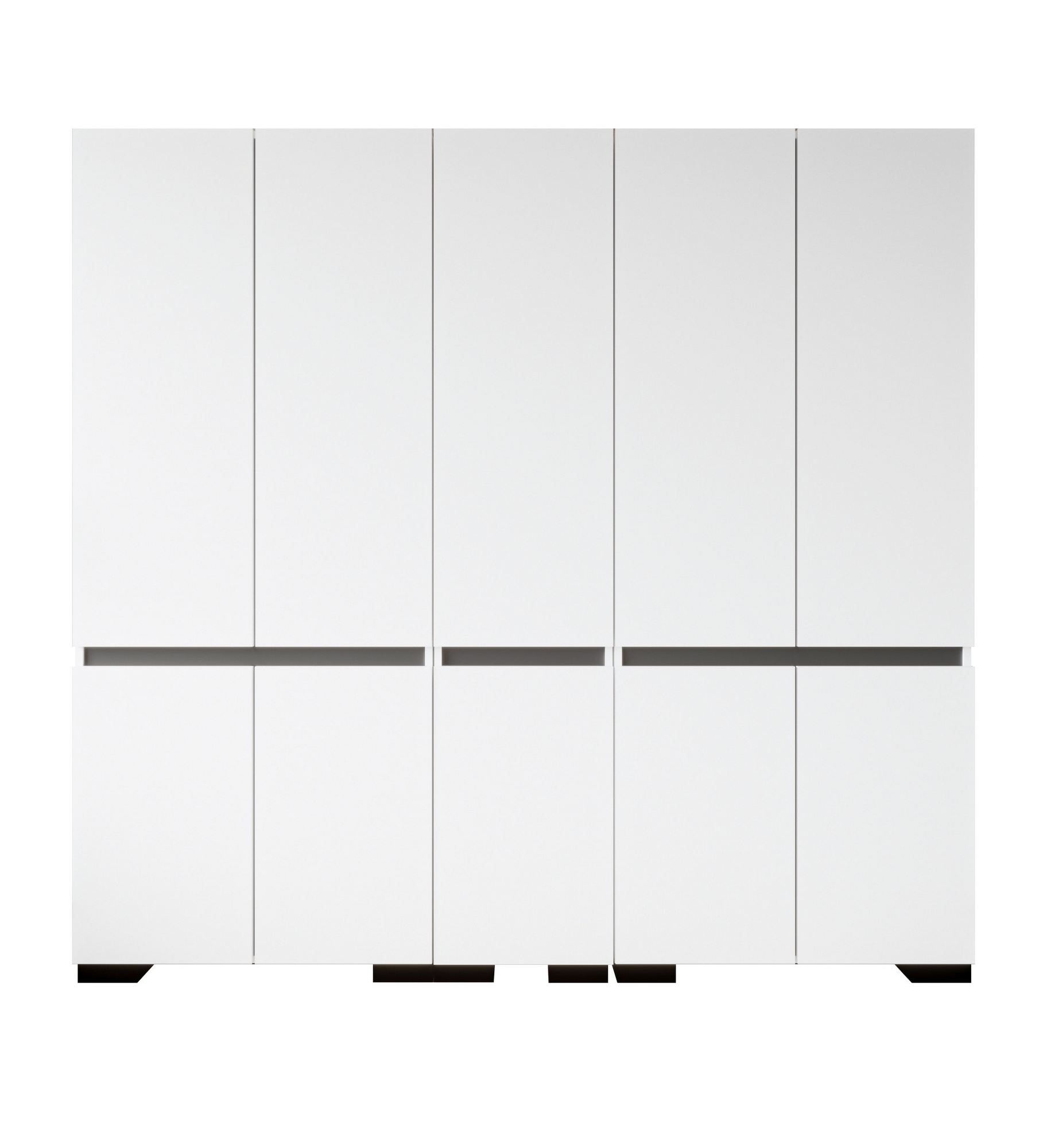 Dulap Hanah Home, PAL melaminat, 225 x 52 x 210 cm, alb/antracit, 469ORN1129 — imaginea 2