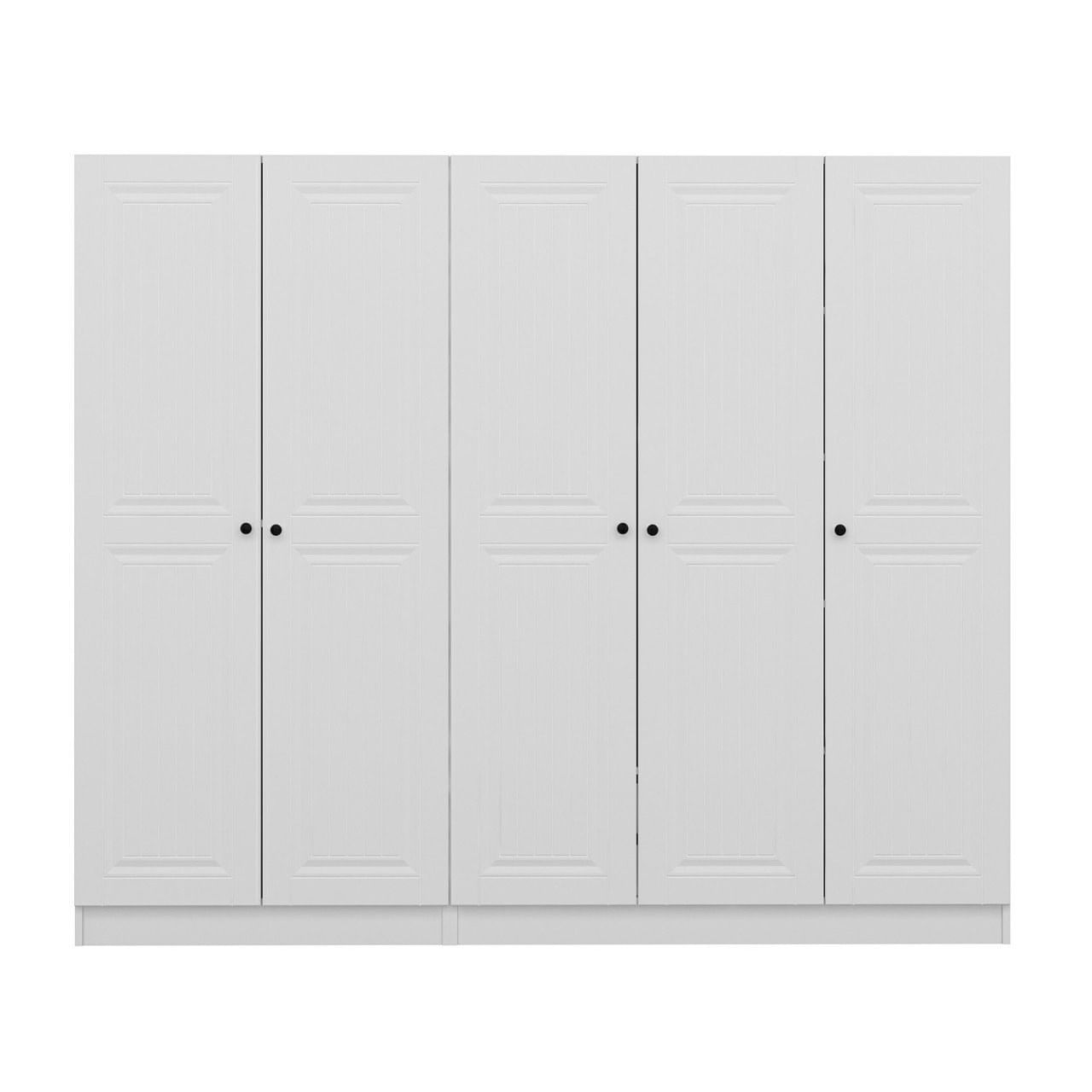 Dulap Hanah Home, PAL melaminat, 225 x 52 x 210 cm, alb, 506MNR2574 — imaginea 2