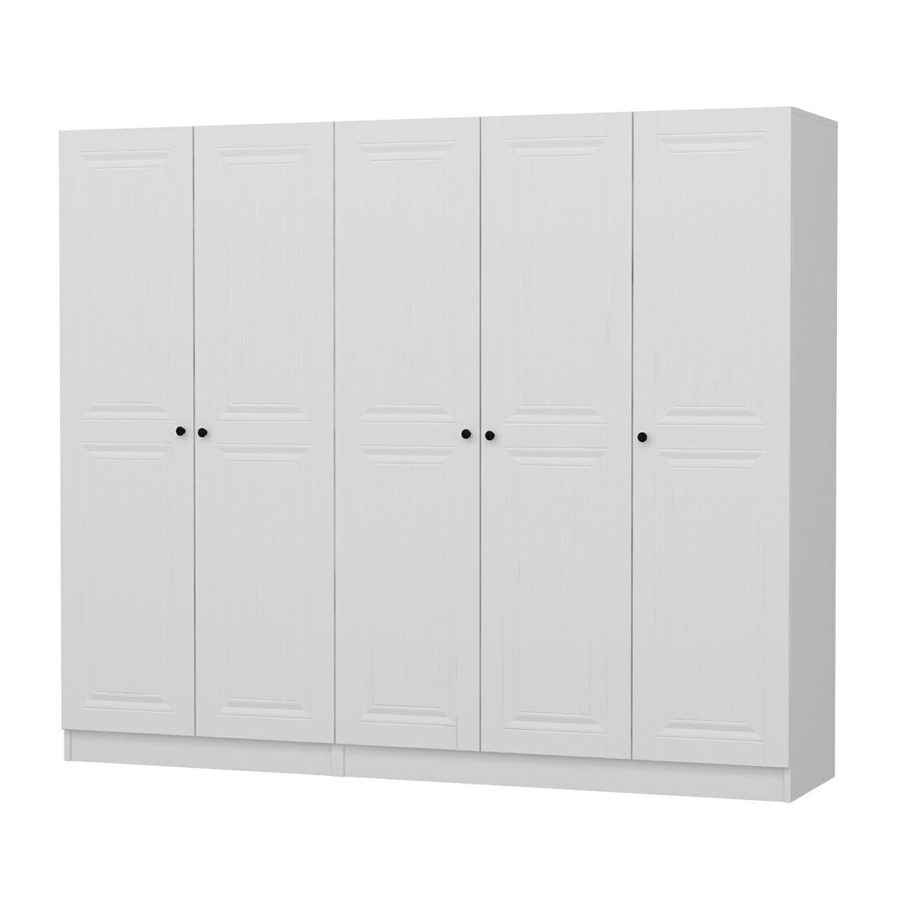 Dulap Hanah Home, PAL melaminat, 225 x 52 x 210 cm, alb, 506MNR2574 — imaginea 5