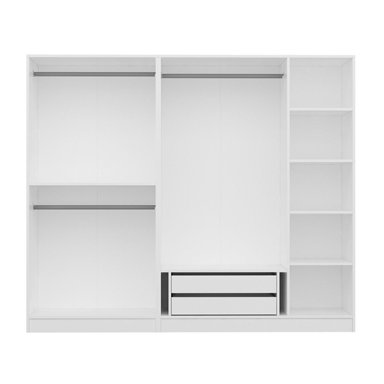 Dulap Hanah Home, PAL melaminat, 225 x 52 x 210 cm, alb, 506MNR2574 — imaginea 6
