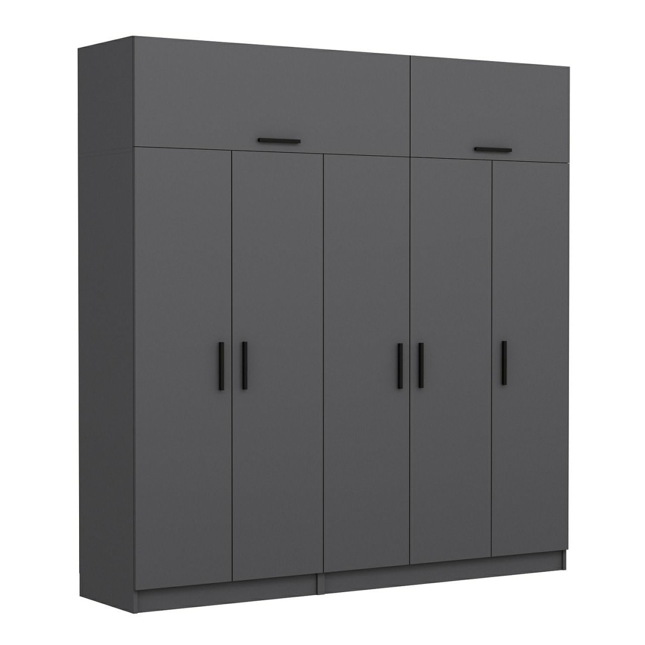 Dulap Hanah Home, PAL melaminat, 225 x 52 x 255 cm, antracit, 506MNR2792 — imaginea 5