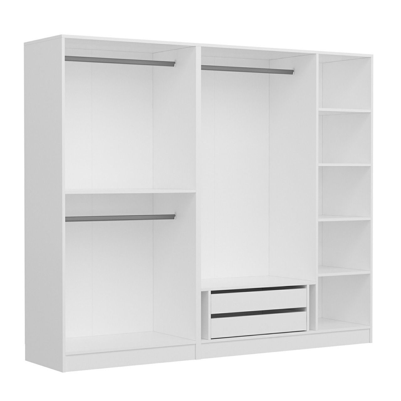 Dulap Hanah Home, PAL melaminat, 225 x 52 x 210 cm, alb, 506MNR2429 — imaginea 5