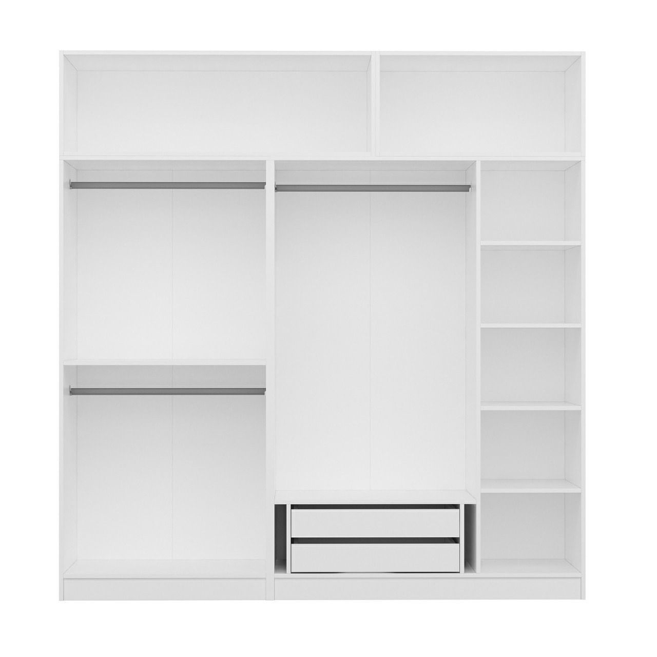 Dulap Hanah Home, PAL melaminat, 225 x 52 x 235 cm, alb, 506MNR2804 — imaginea 2