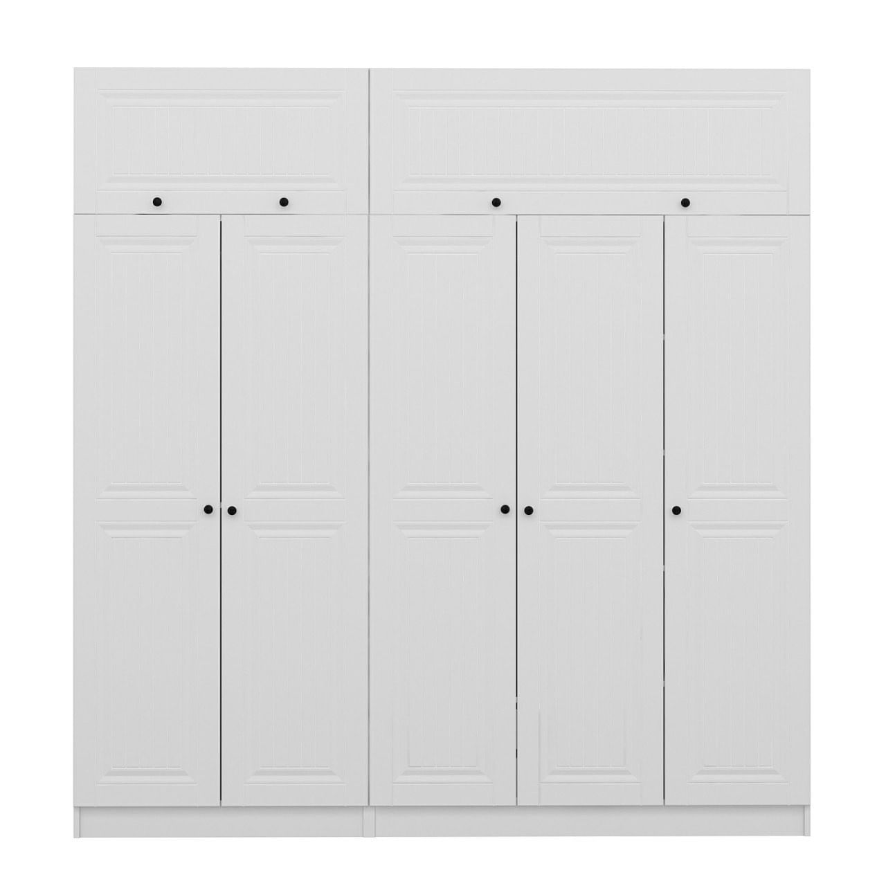 Dulap Hanah Home, PAL melaminat, 225 x 52 x 235 cm, alb, 506MNR2804 — imaginea 6