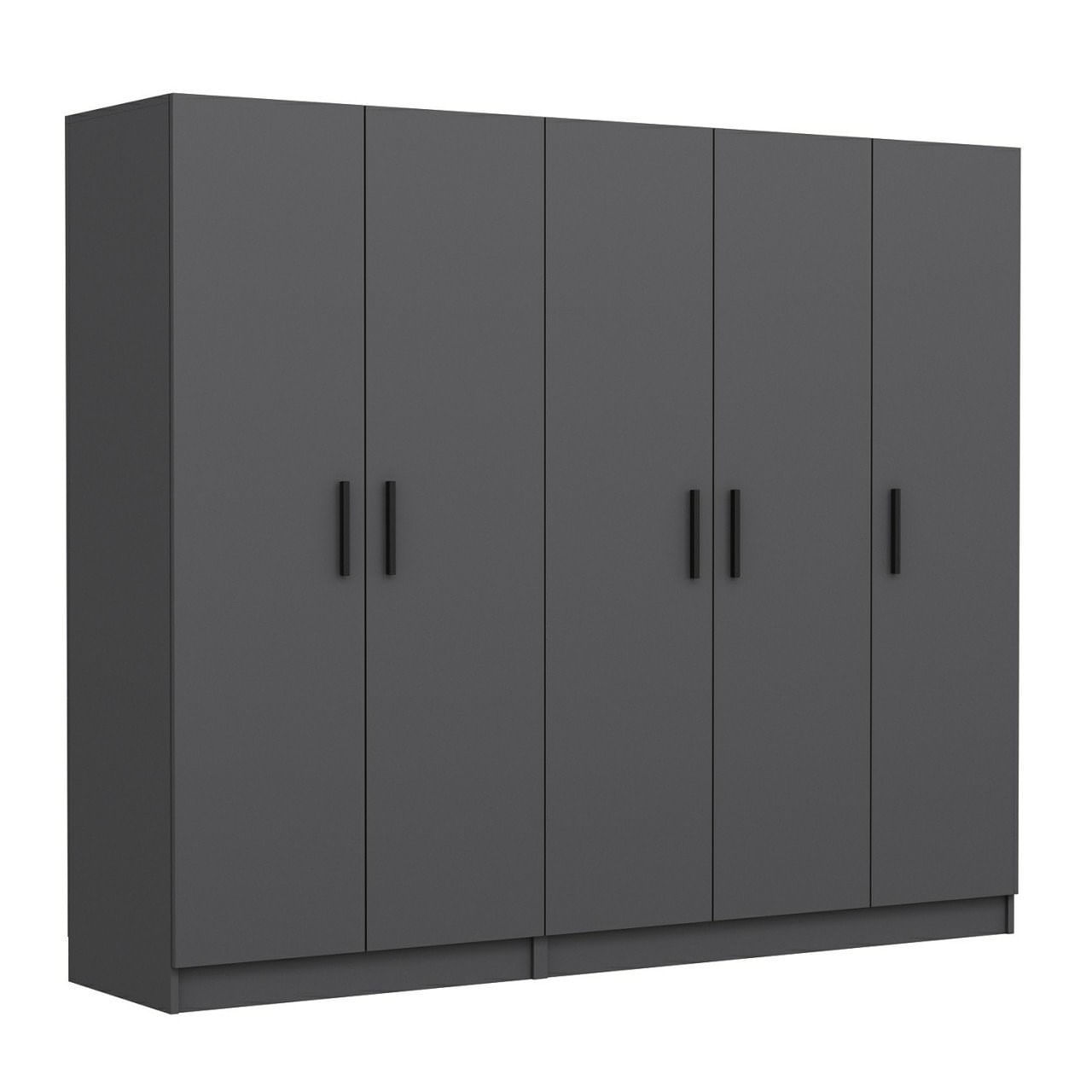 Dulap Hanah Home, PAL melaminat, 225 x 52 x 210 cm, antracit, 506MNR2576 — imaginea 5