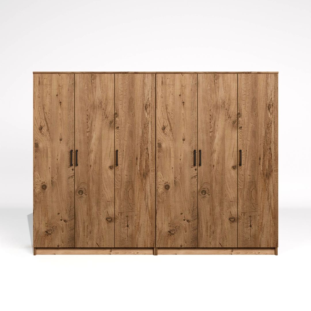 Dulap Hanah Home, PAL melaminat, 240 x 51.8 x 180 cm, atlantic pine, 350MWD1156 — imaginea 2