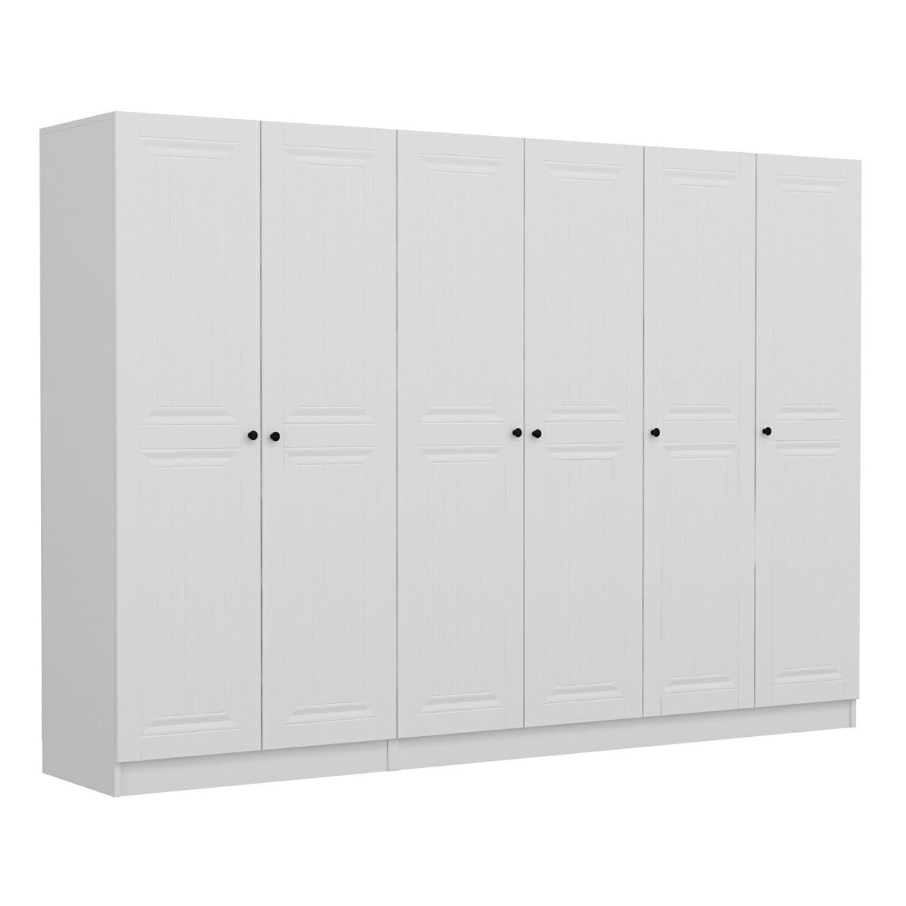 Dulap Hanah Home, PAL melaminat, 270 x 52 x 190 cm, alb, 506MNR2707 — imaginea 7