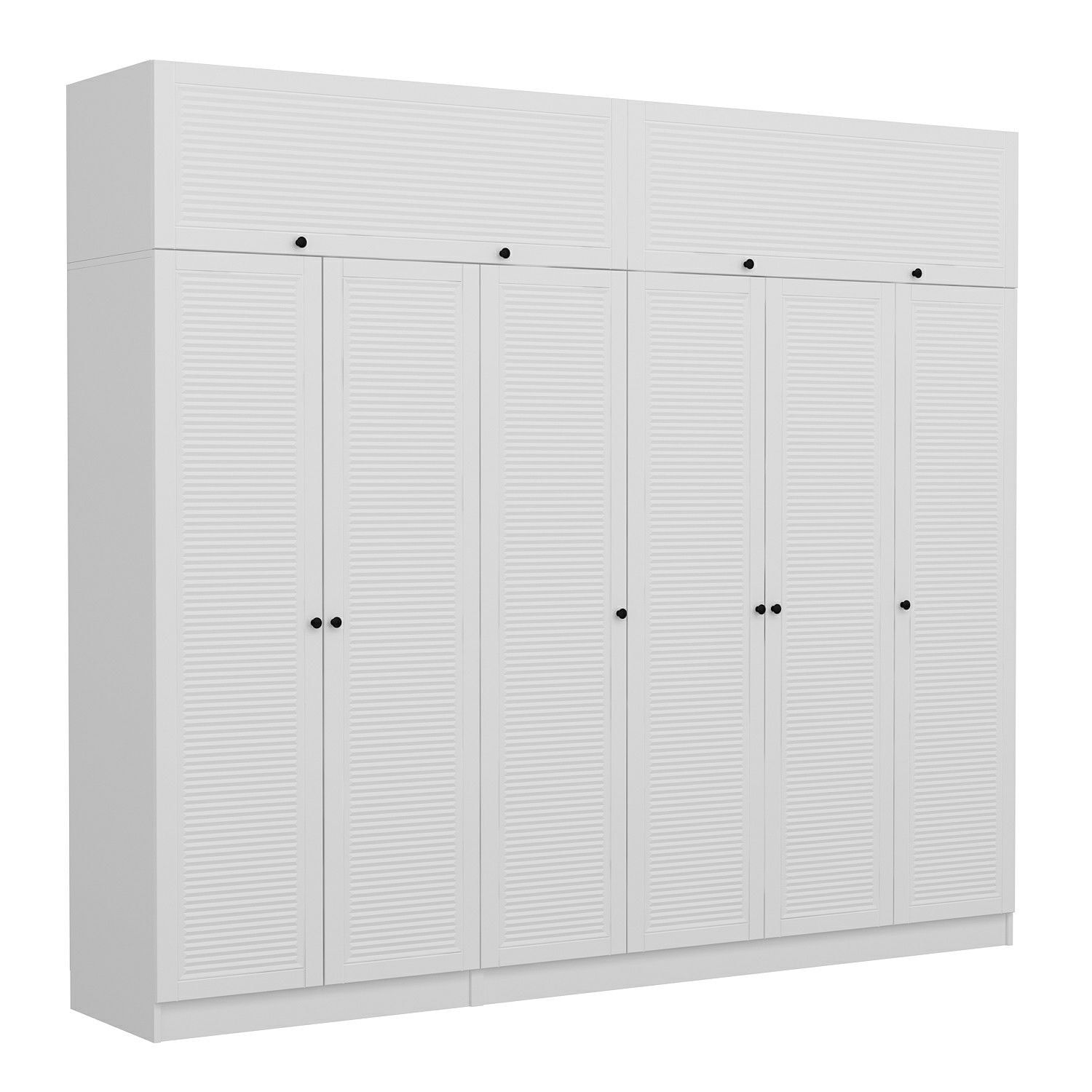 Dulap Hanah Home, PAL melaminat, 270 x 52 x 190 cm, alb, 506MNR2902 — imaginea 5