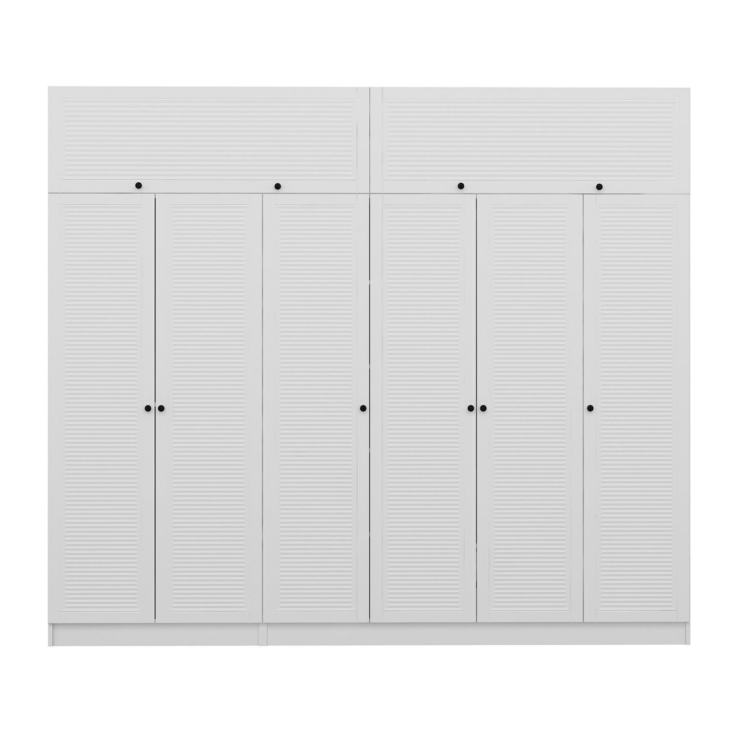 Dulap Hanah Home, PAL melaminat, 270 x 52 x 190 cm, alb, 506MNR2902 — imaginea 6
