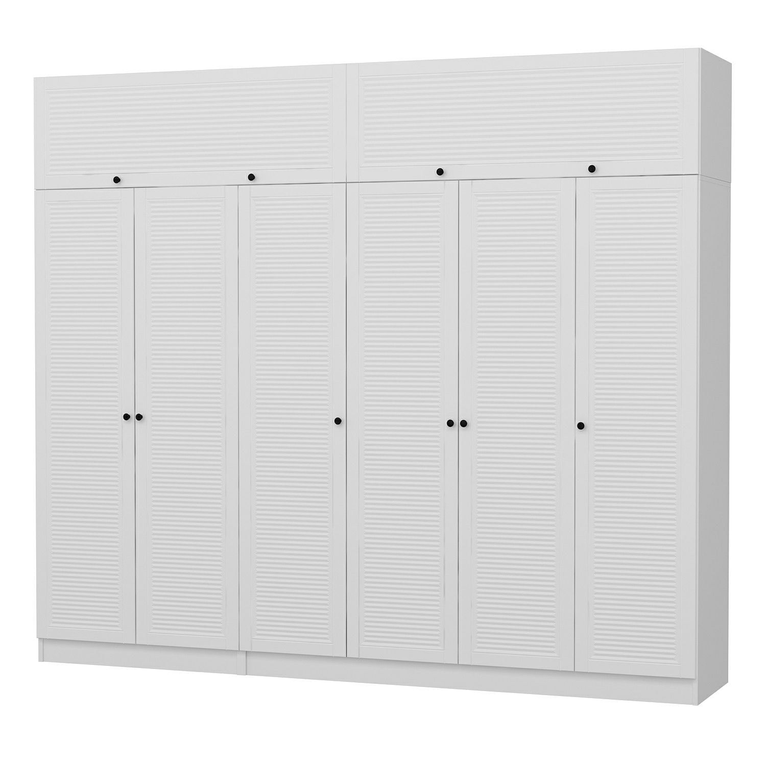 Dulap Hanah Home, PAL melaminat, 270 x 52 x 190 cm, alb, 506MNR2902 — imaginea 7