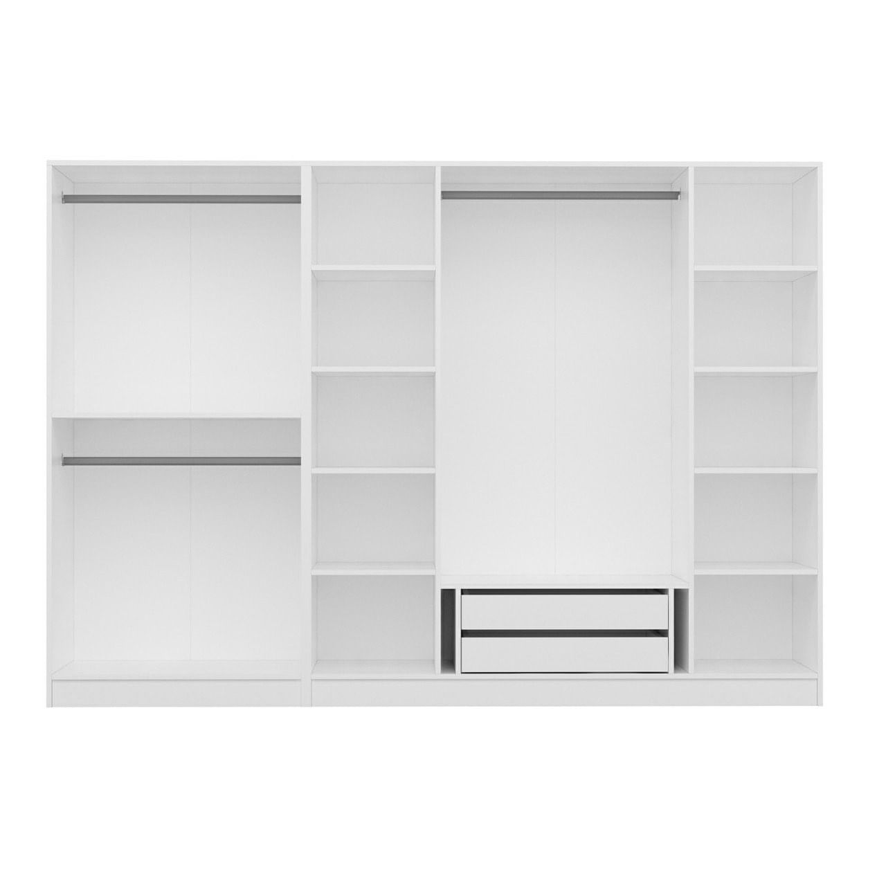 Dulap Hanah Home, PAL melaminat, 270 x 52 x 210 cm, alb, 506MNR2708 — imaginea 4